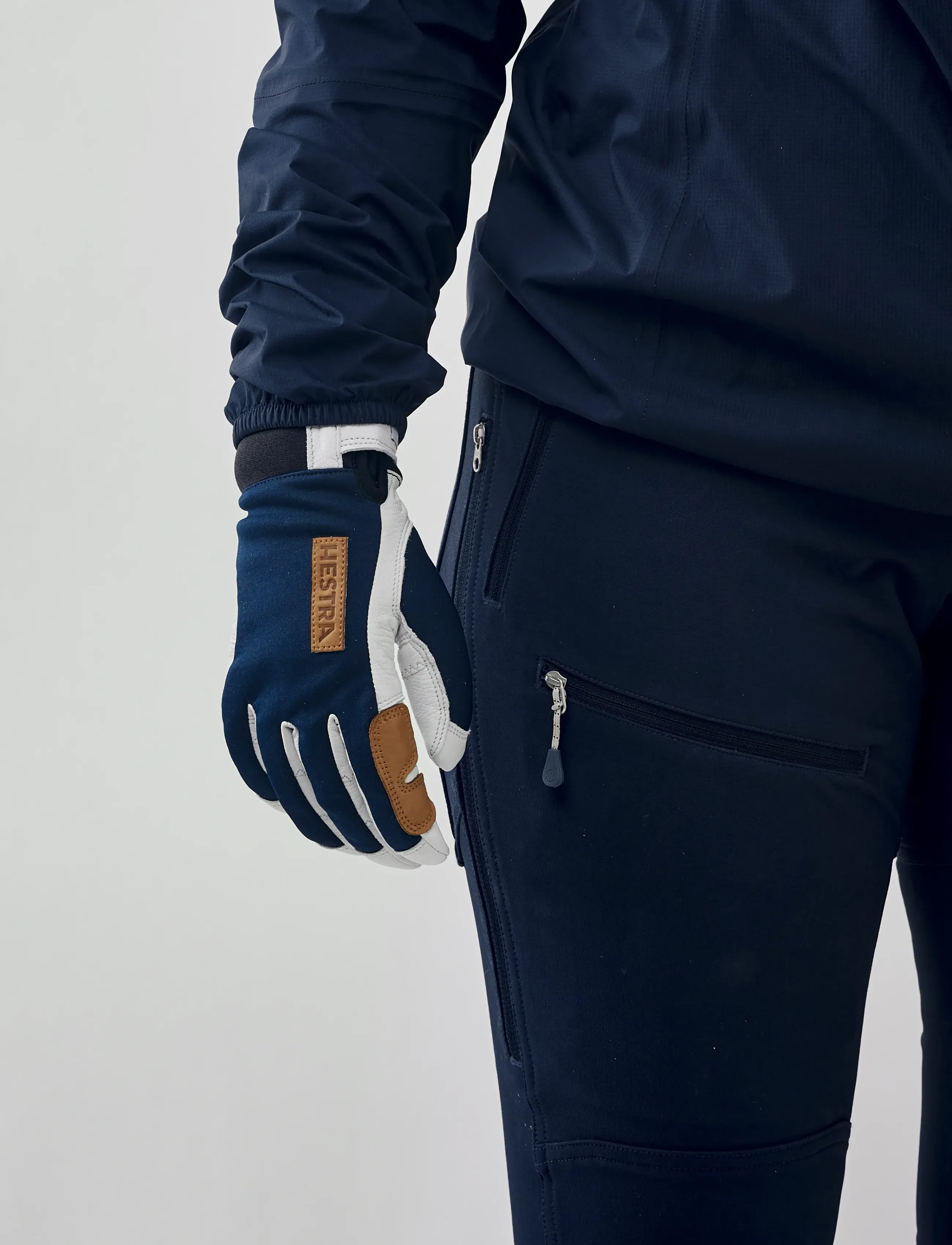 Hestra - Ergo Grip Active Wool Terry - 5 finger - finger gloves - navy/offwhite - 0