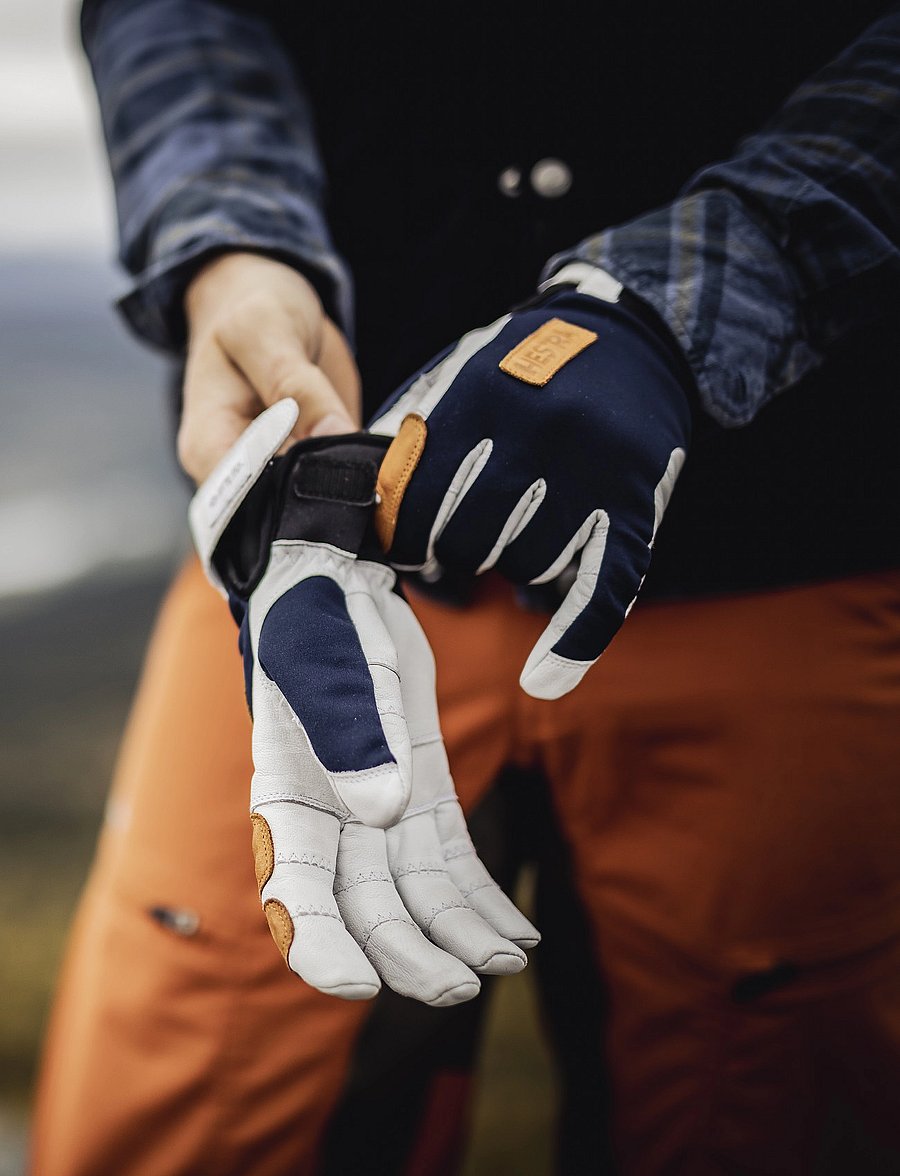 Hestra - Ergo Grip Active Wool Terry - 5 finger - finger gloves - navy/offwhite - 3