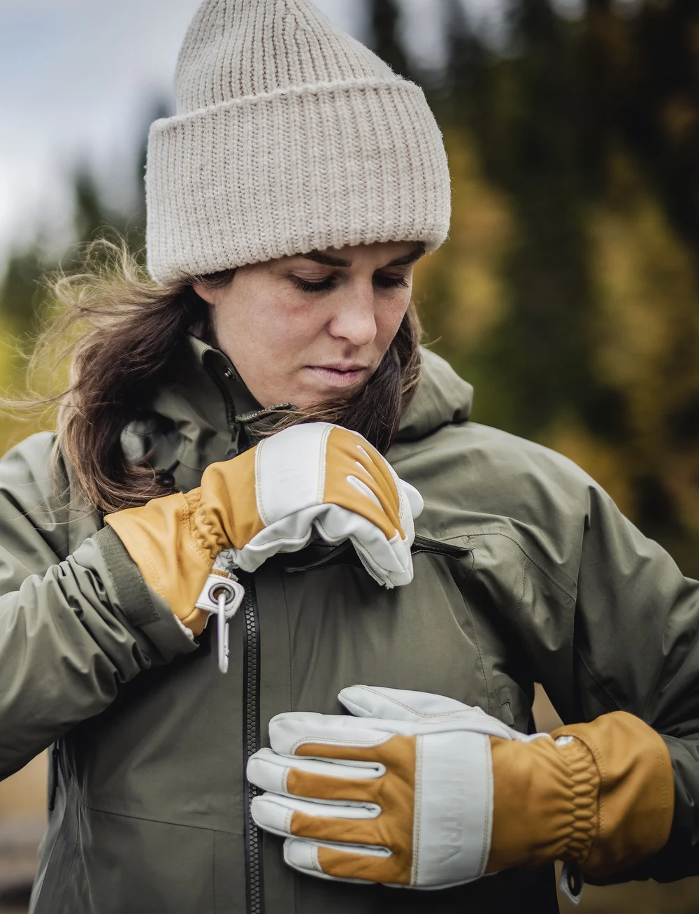Hestra - Fält Guide Glove - 5 finger Natural yellow/Offwhite - fingervantar - natural yellow/offwhite - 0