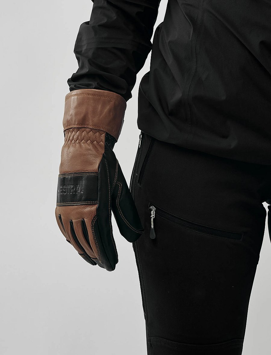 Hestra - Fält Guide Glove - 5 finger - finger gloves - brown/black - 0