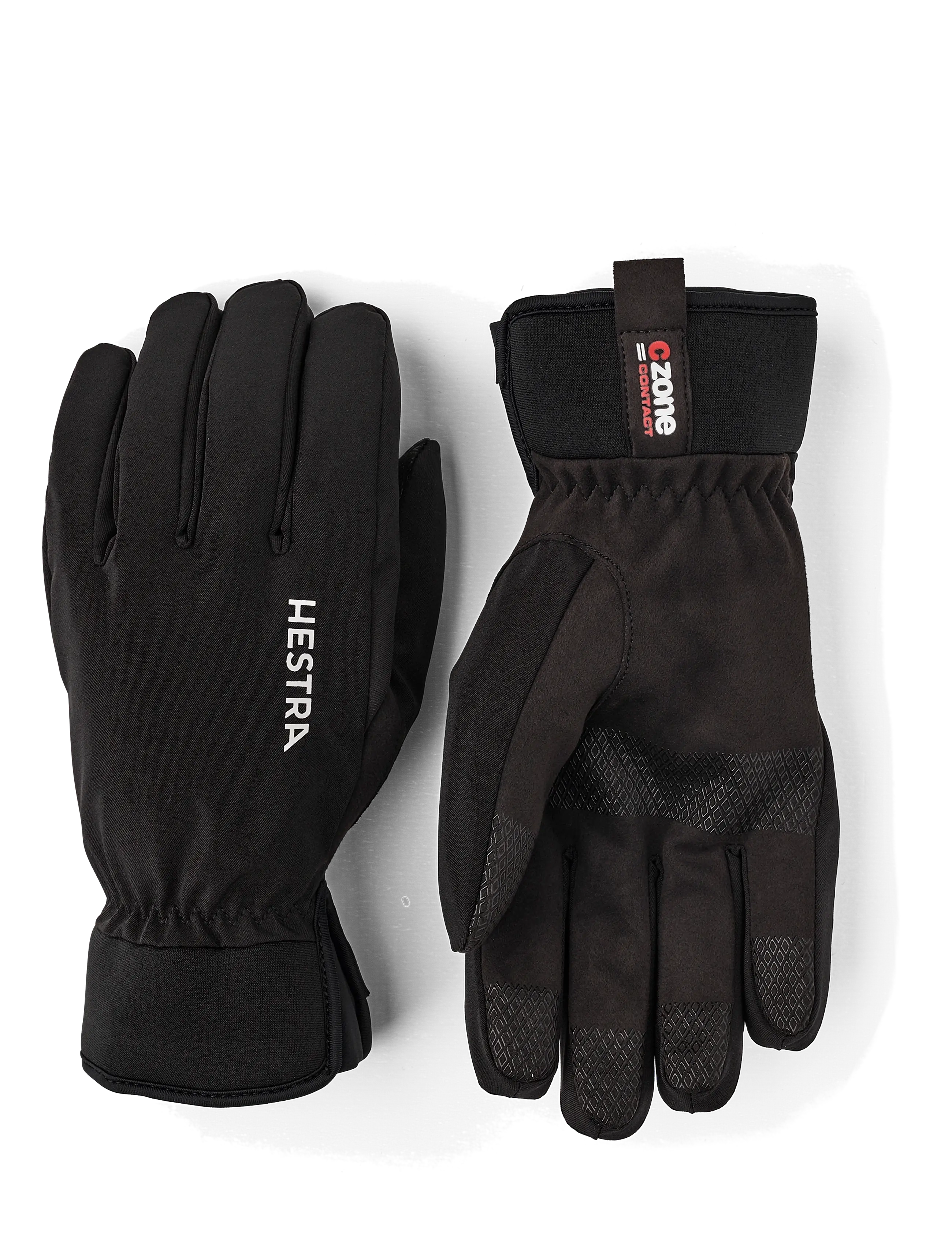 Hestra CZone Contact Glove -5 finger Black - Cimdi - BLACK / black