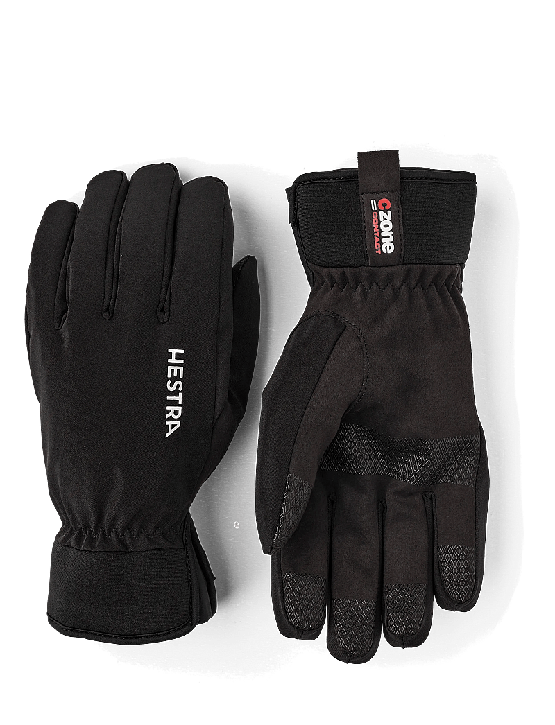 Hestra - CZone Contact Glove -5 finger Black - finger gloves - black - 0