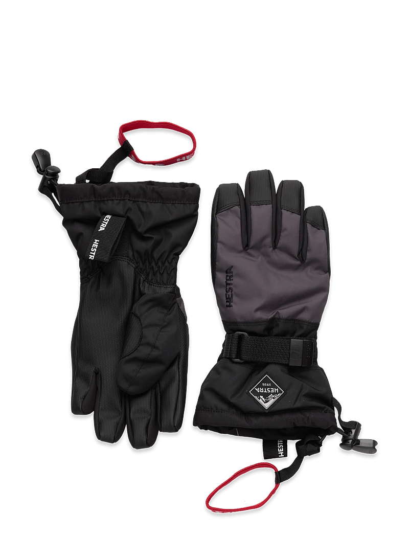 Hestra - Gauntlet CZone Jr. - 5 finger Fuchsia/Ivory - kindad - graphite/black - 1