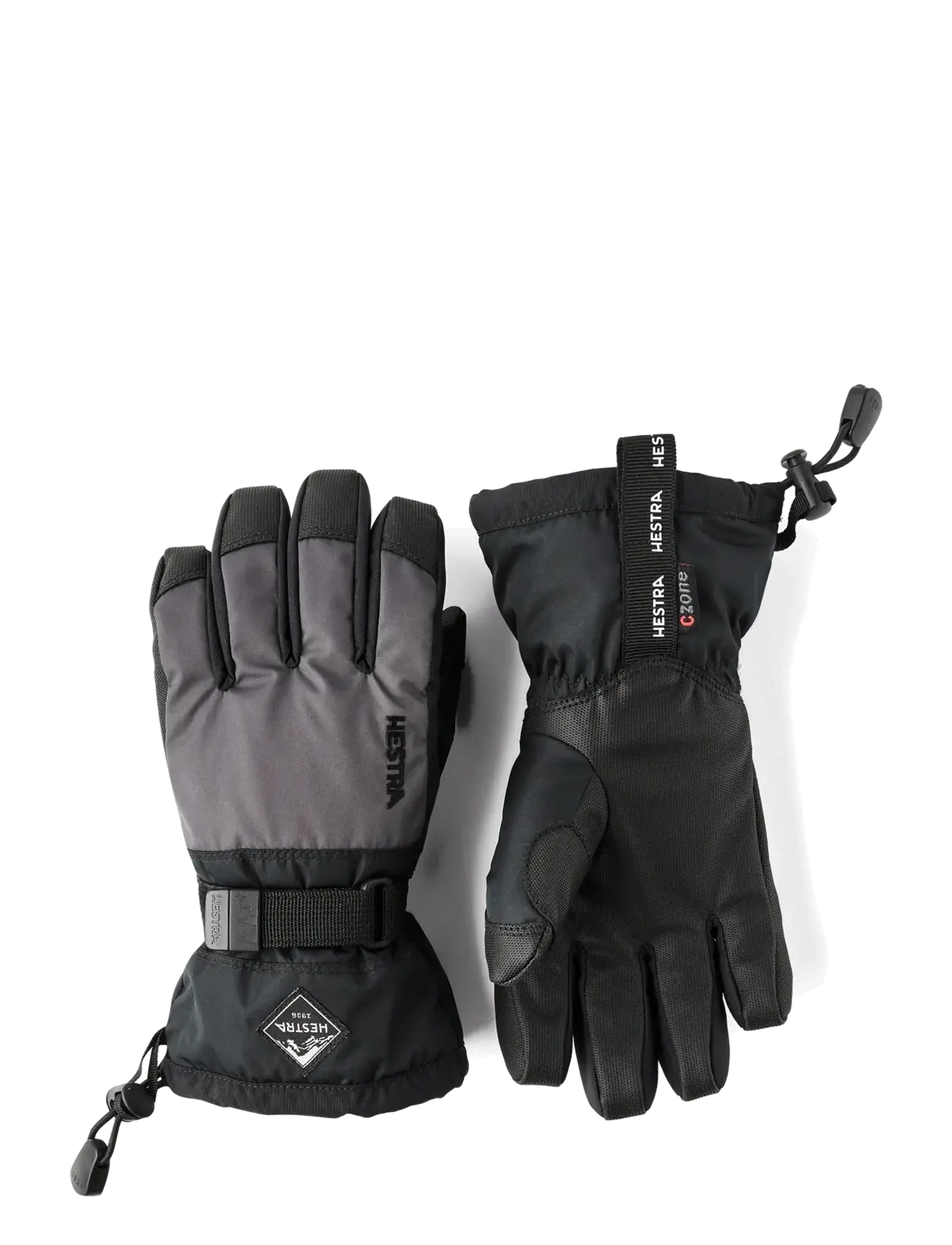 Hestra Gauntlet CZone Jr. - 5 finger - Inspiration - GRAPHITE/BLACK / black