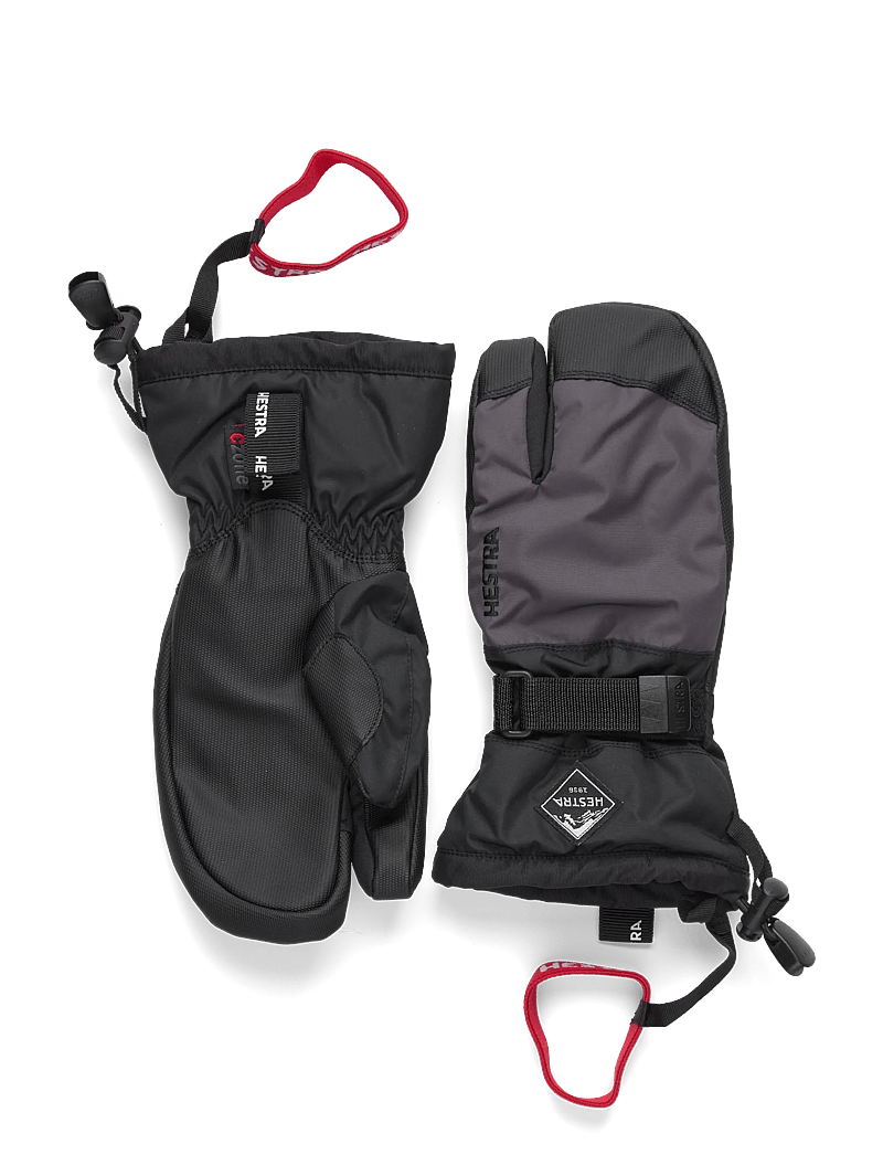 Hestra - Gauntlet CZone Jr. - 3 finger Graphite/Black - regnvantar - graphite/black - 0