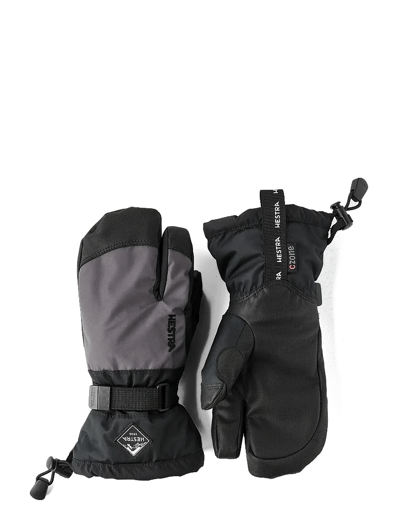Hestra - Gauntlet CZone Jr. - 3 finger Graphite/Black - graphite/black - 0
