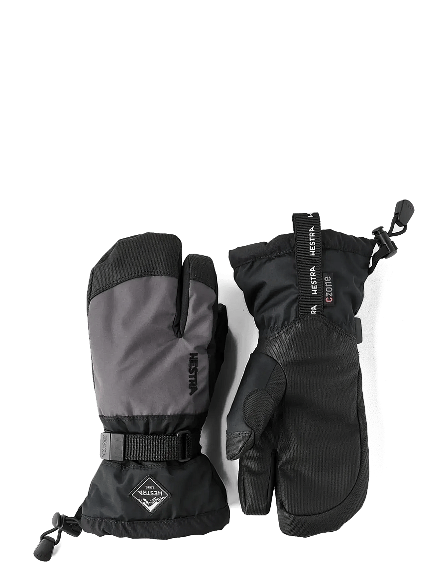Hestra - Gauntlet CZone Jr. - 3 finger Graphite/Black - graphite/black - 0