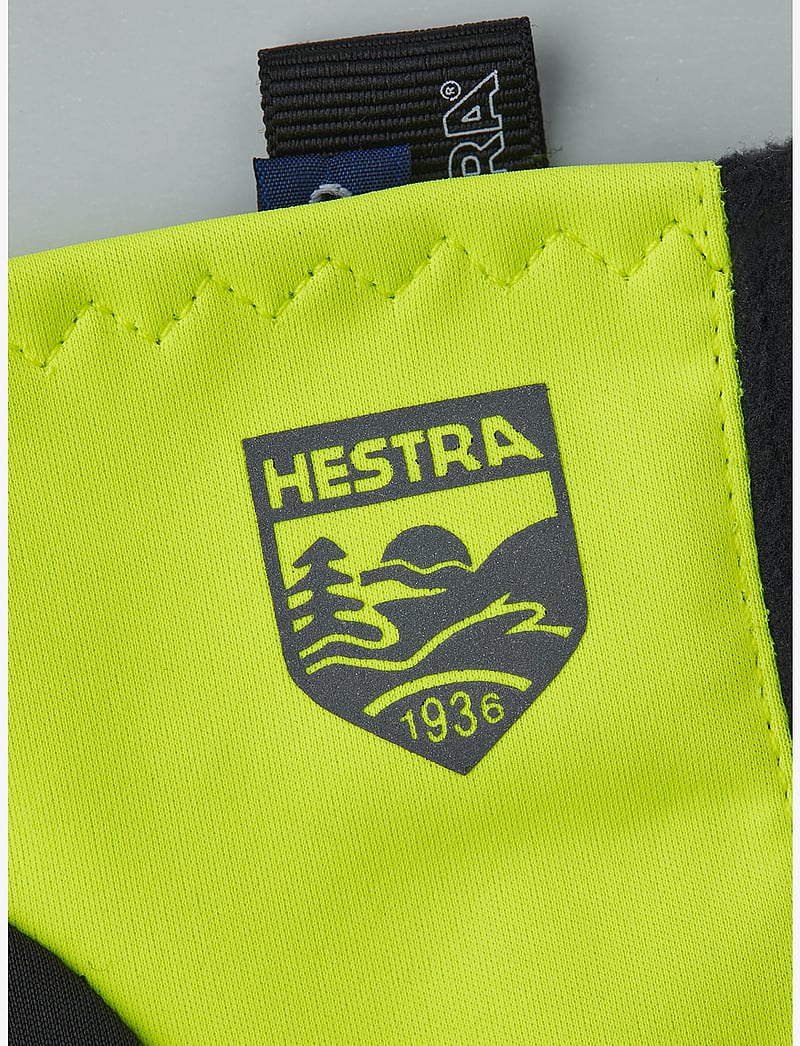 Hestra - Runners All Weather - 5 finger Dark grey-9 - yellow high viz - 3