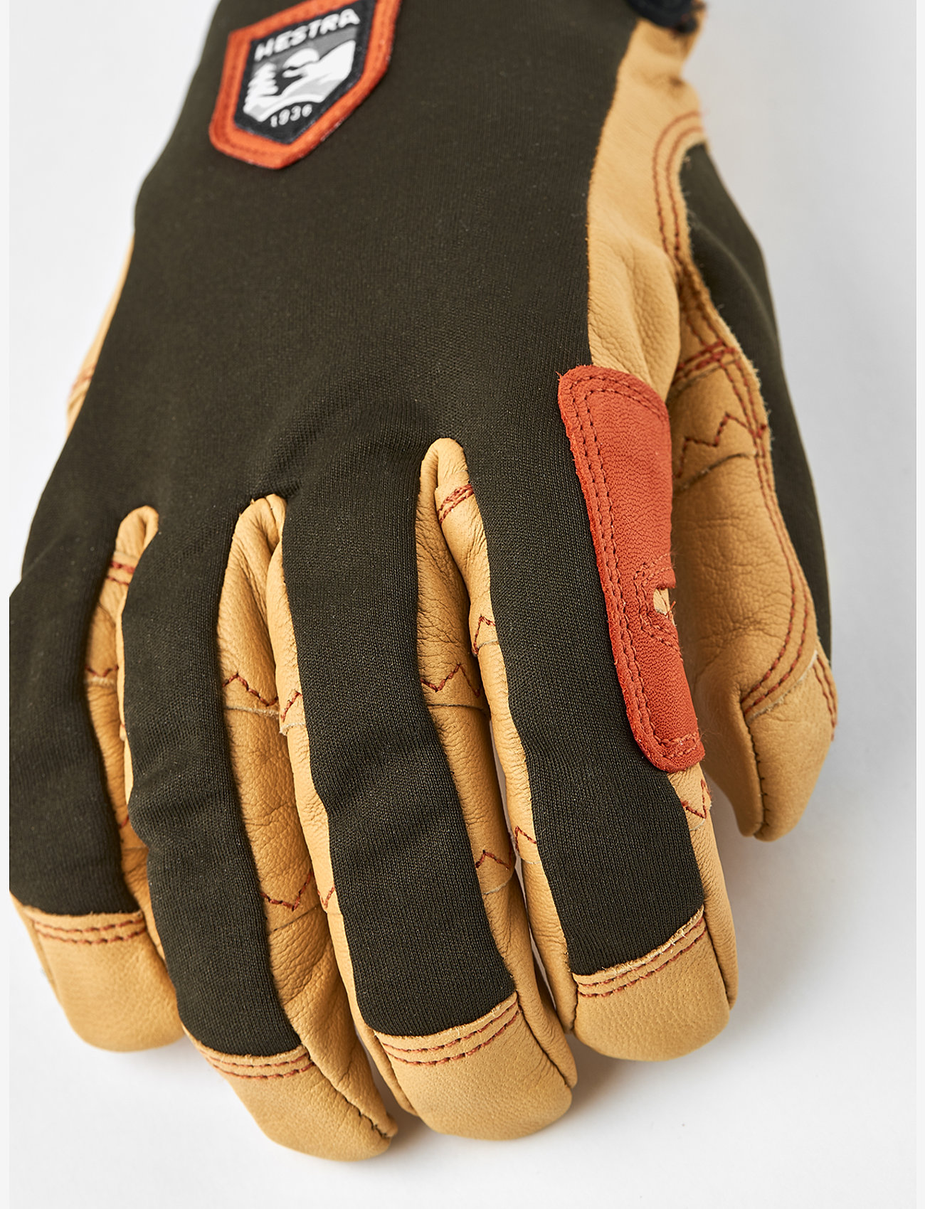 Hestra - Ergo Grip Active - 5 finger Black/Black - fingerhandsker - dark forest/natural brown - 1