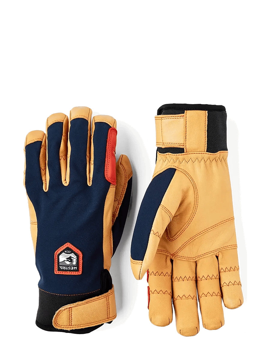 Hestra - Ergo Grip Active - 5 finger - fingervantar - navy/natural brown - 1