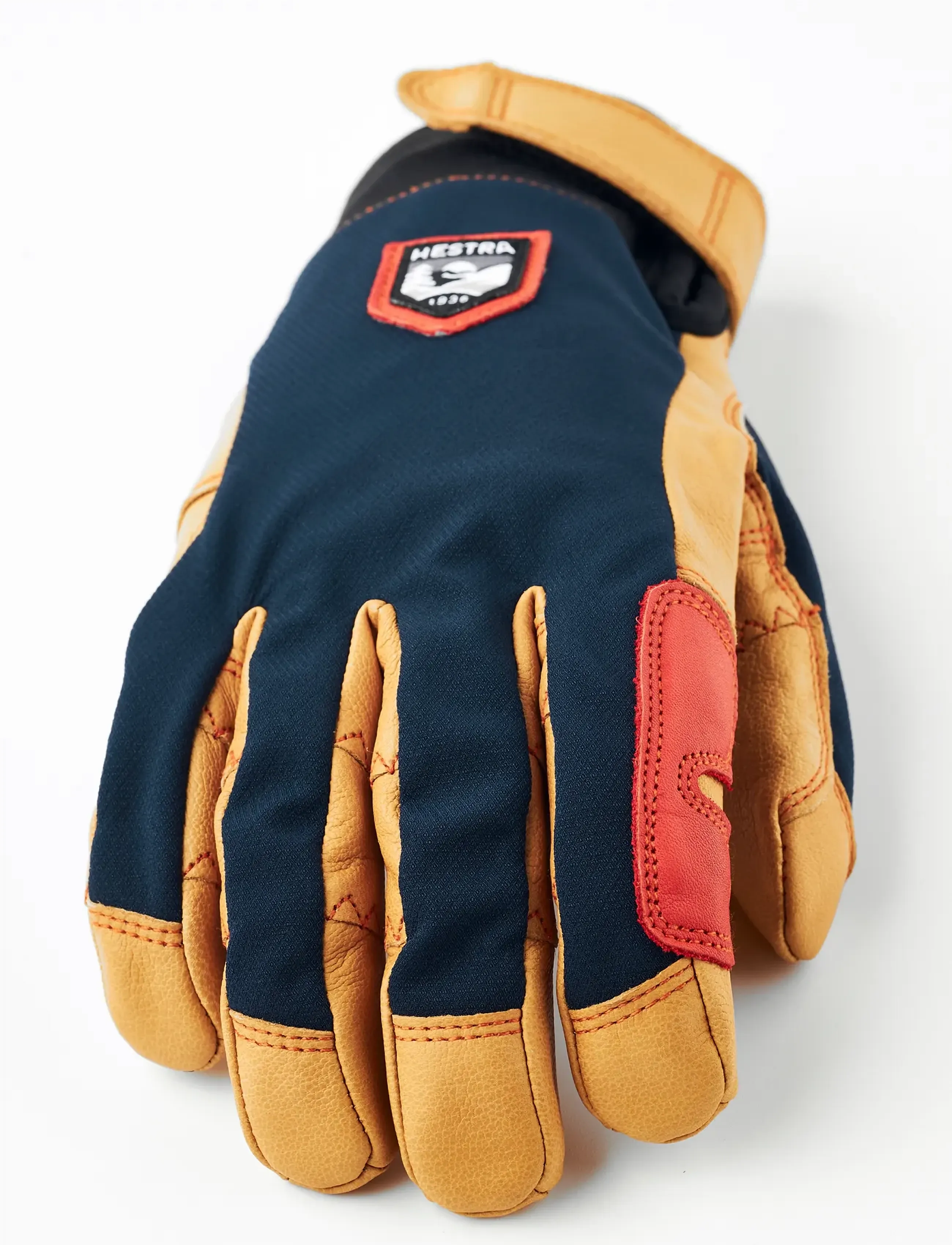 Hestra - Ergo Grip Active - 5 finger - fingervantar - navy/natural brown - 5