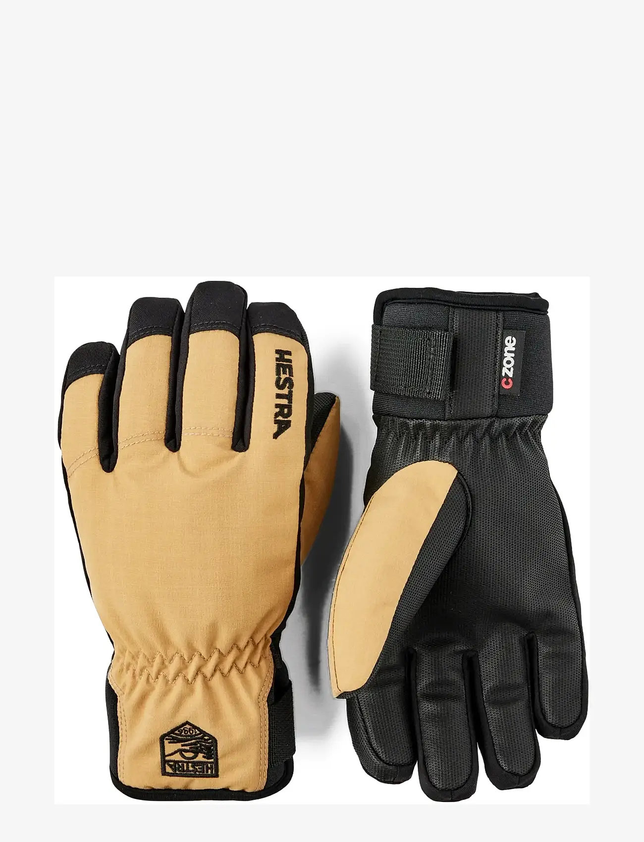 Hestra - Ferox Primaloft - 5 finger Black - akcesoria - sand - 0