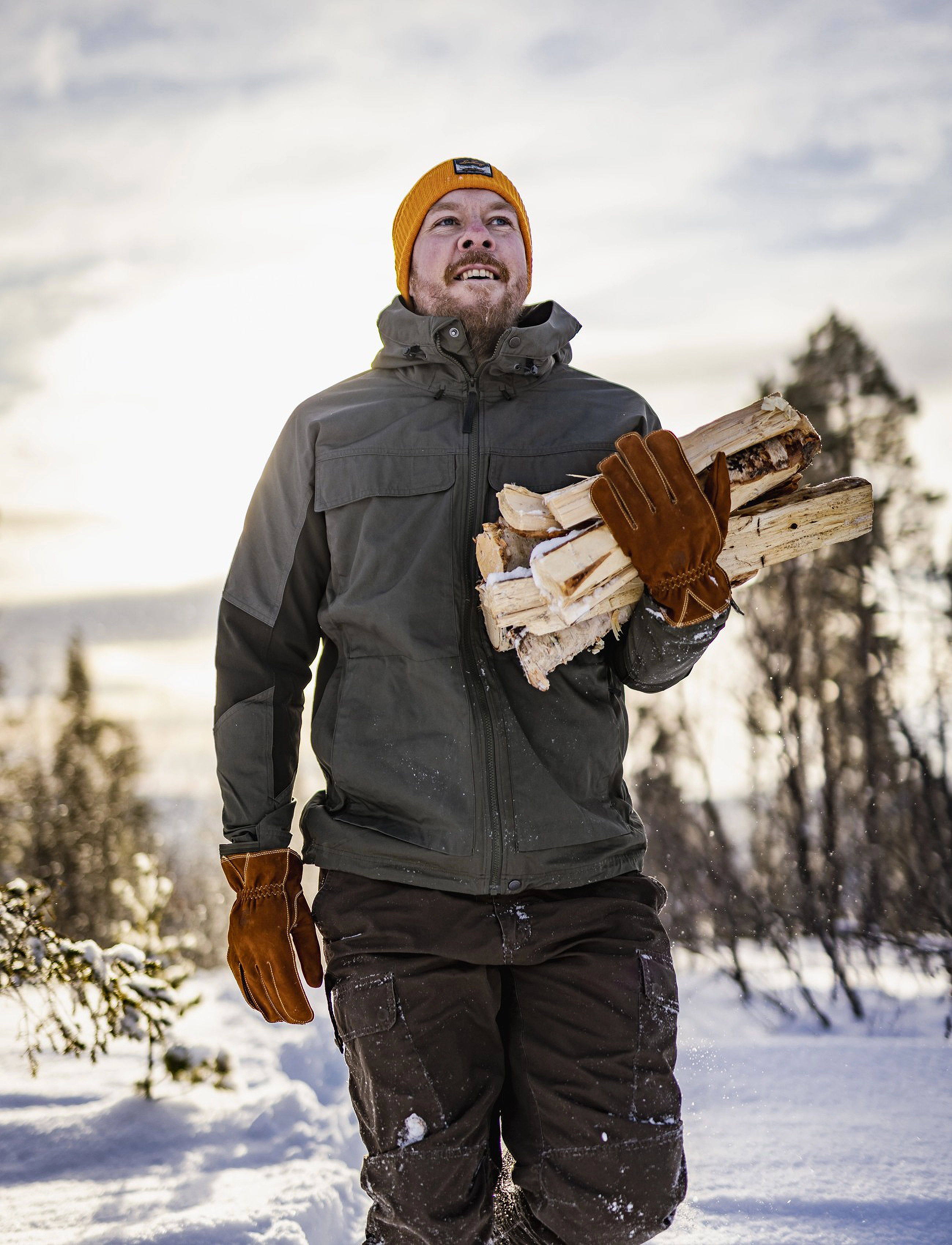 HESTRA Oden Nubuck Cork handskar & vantar herr – bild 4