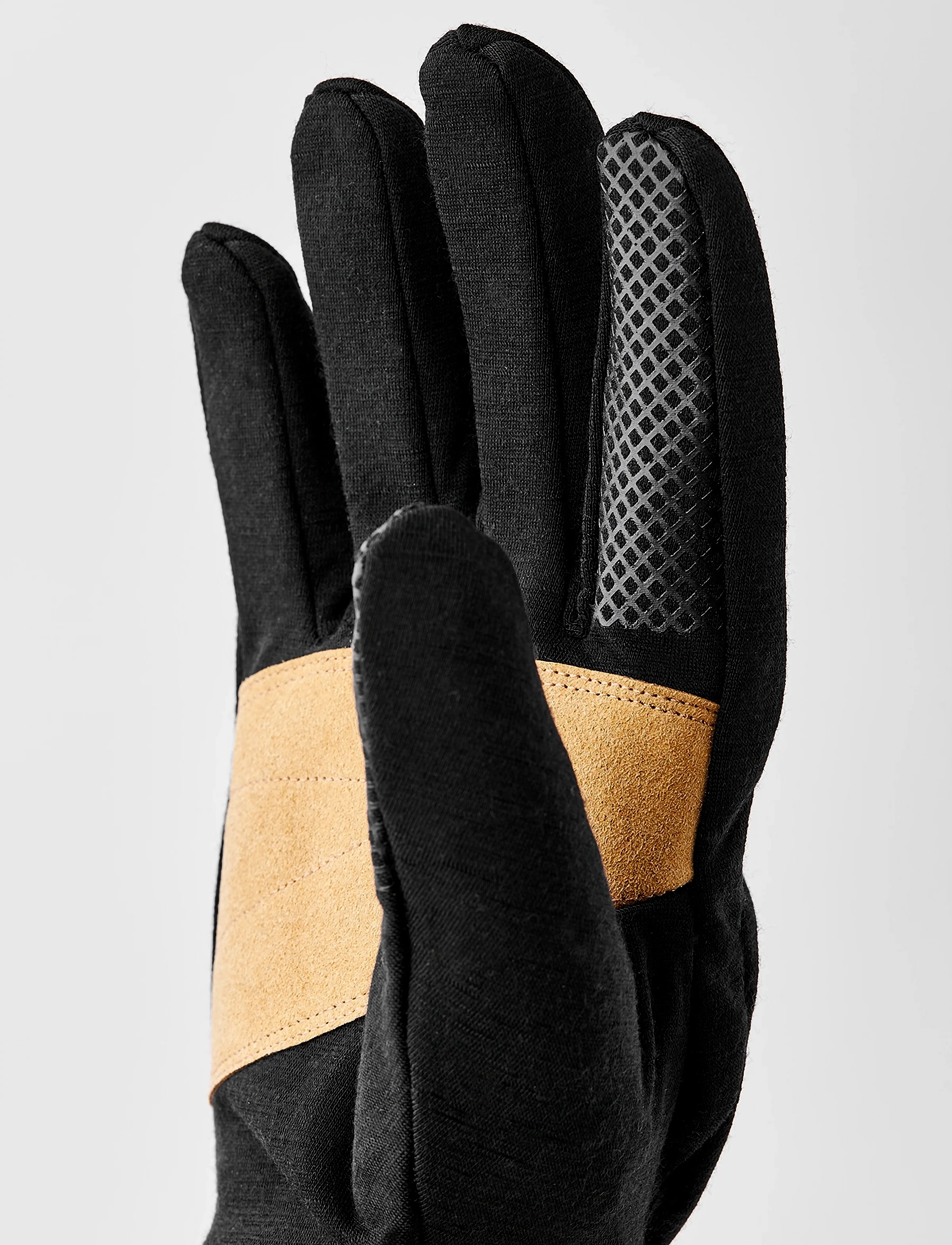 Hestra Merino Windwool Liner - 5 Finger Black, 6, Black, Handsker > Fingerhandsker, Dame