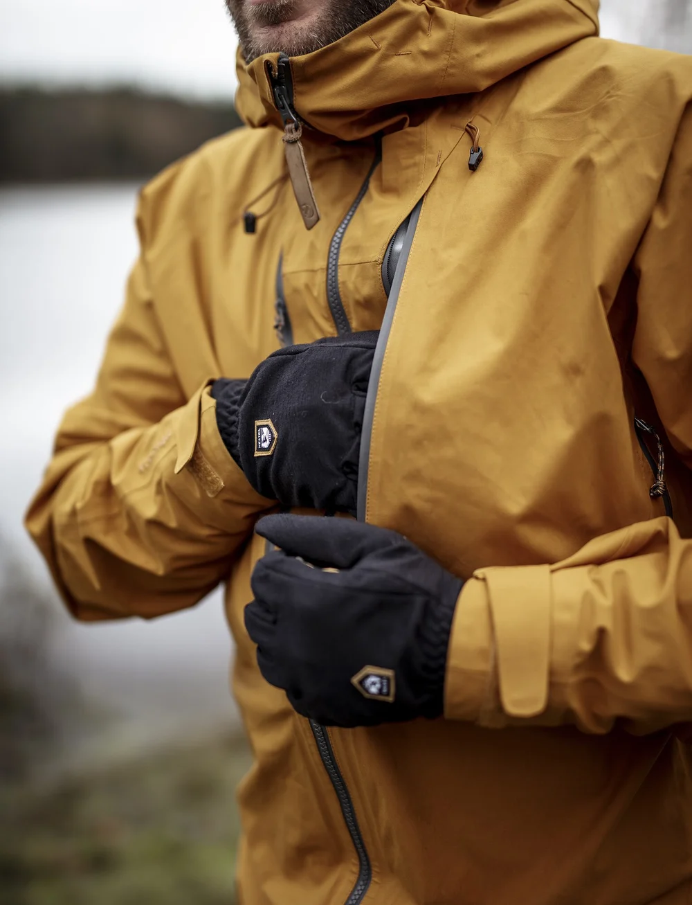 Hestra - Merino Windwool Liner - 5 finger Black - sõrmikud - black - 0