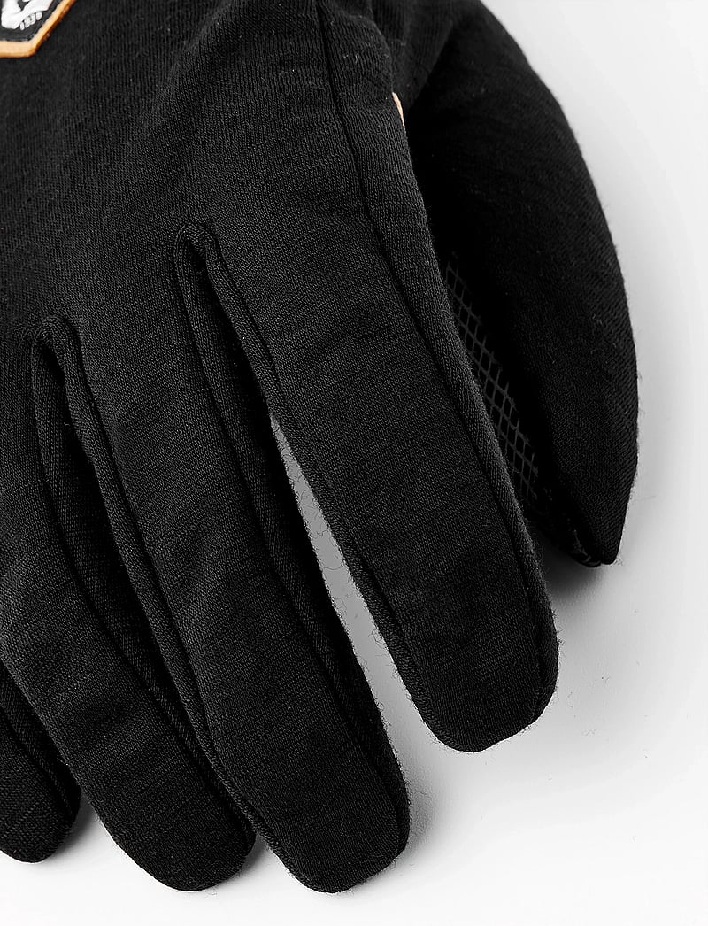 Hestra - Merino Windwool Liner - 5 finger Black - finger gloves - black - 3