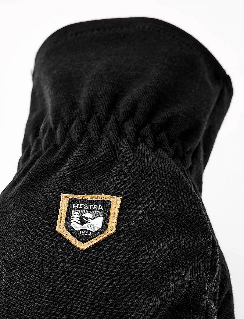 Hestra - Merino Windwool Liner - 5 finger Black - finger gloves - black - 4