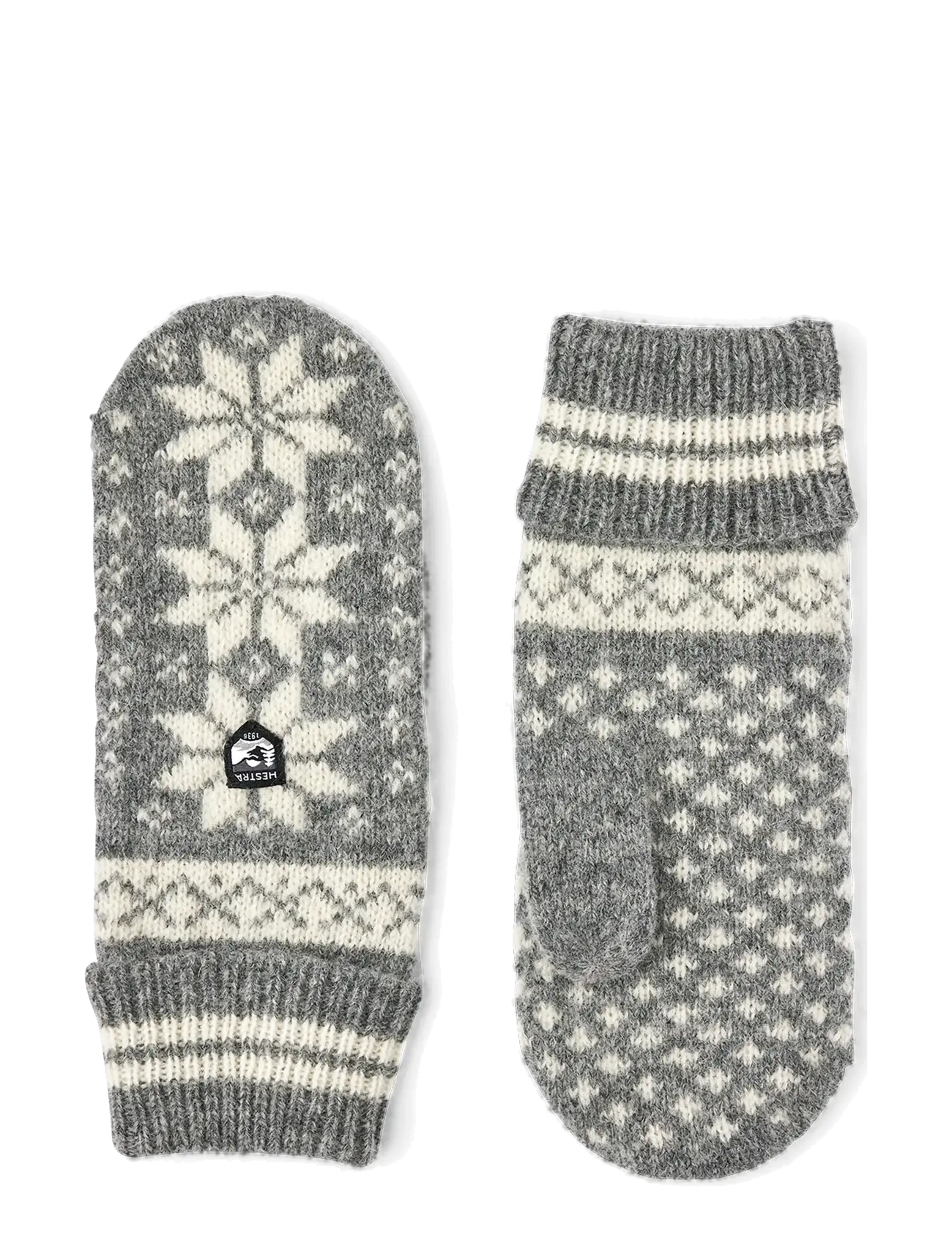 Hestra Isvik Mitt Beige/Black - Handskar - GREY/OFFWHITE / grey