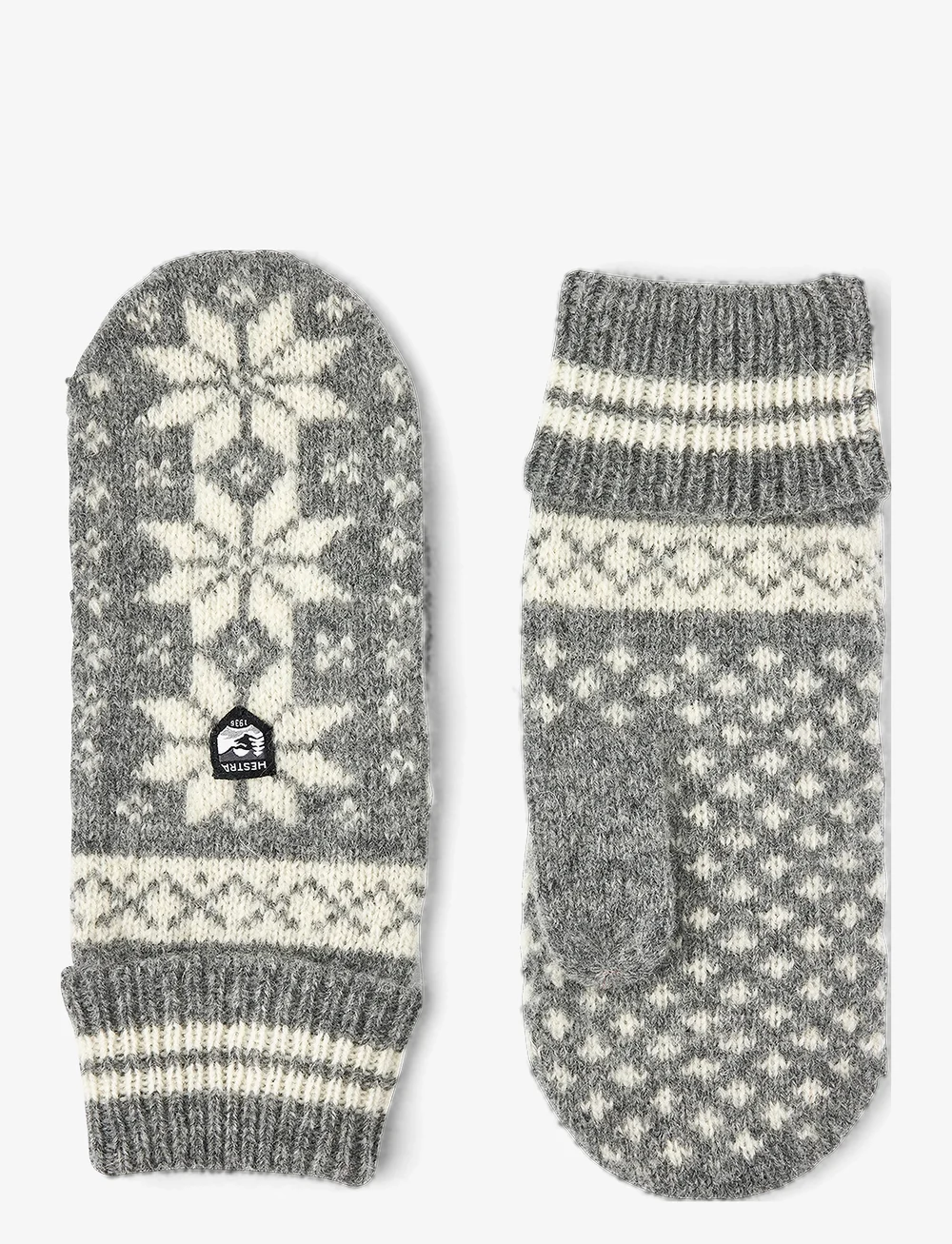 Hestra - Isvik Mitt Beige/Black - tumvantar - grey/offwhite - 0