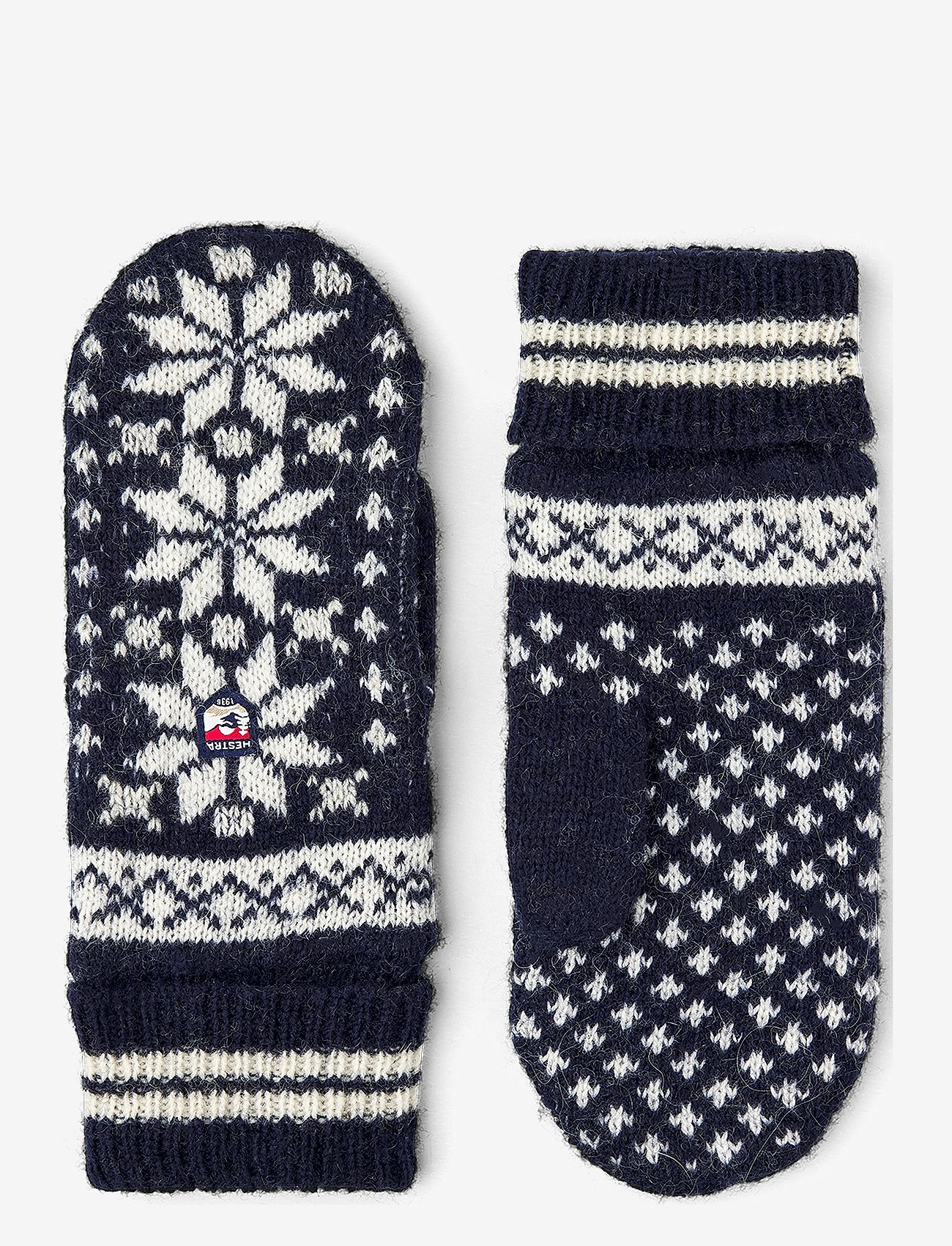 Hestra - Isvik Mitt Beige/Black - tumvantar - navy/offwhite - 0