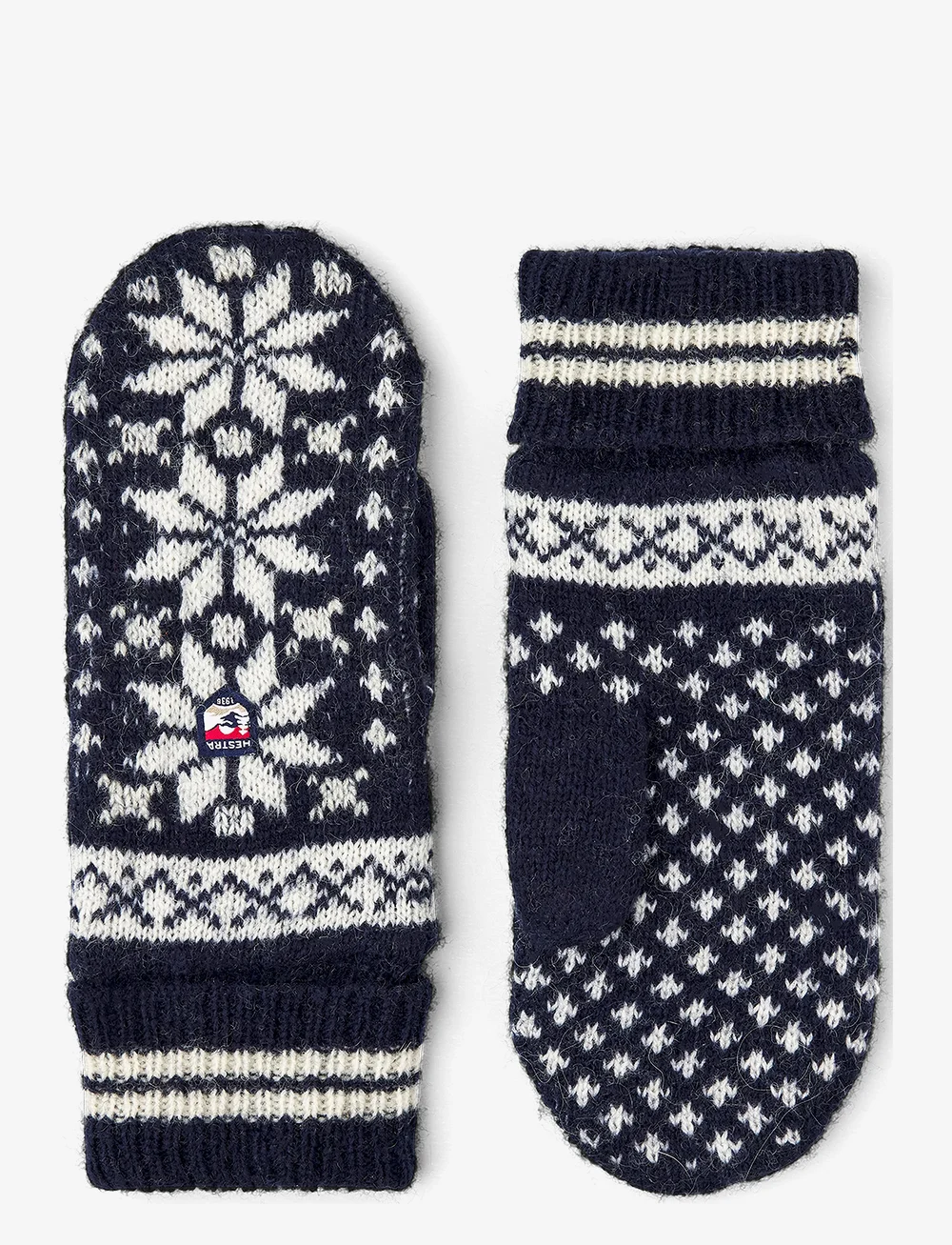 Hestra - Isvik Mitt Beige/Black - tumvantar - navy/offwhite - 0