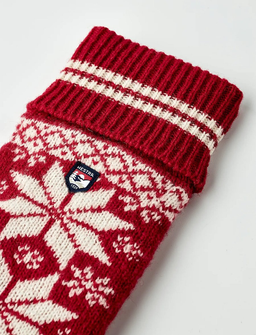 Hestra - Isvik Mitt - tumvantar - red/offwhite - 3