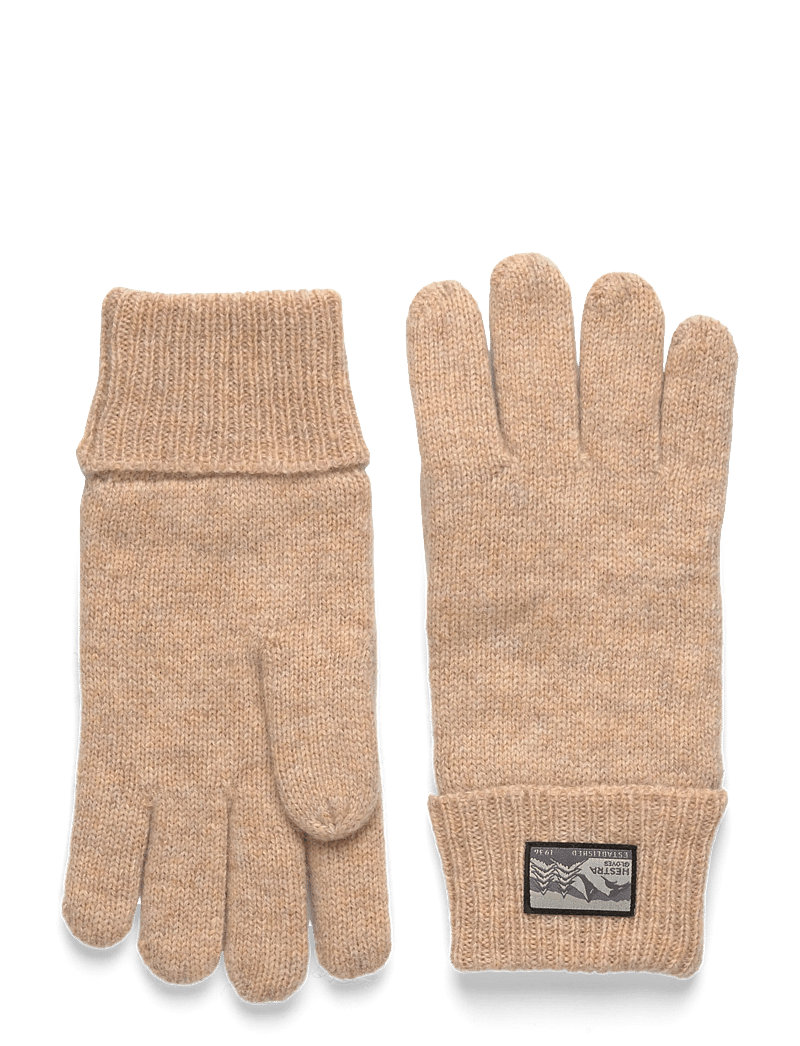 Hestra - Raggwool Glove Brick red - tillbehör - beige - 0