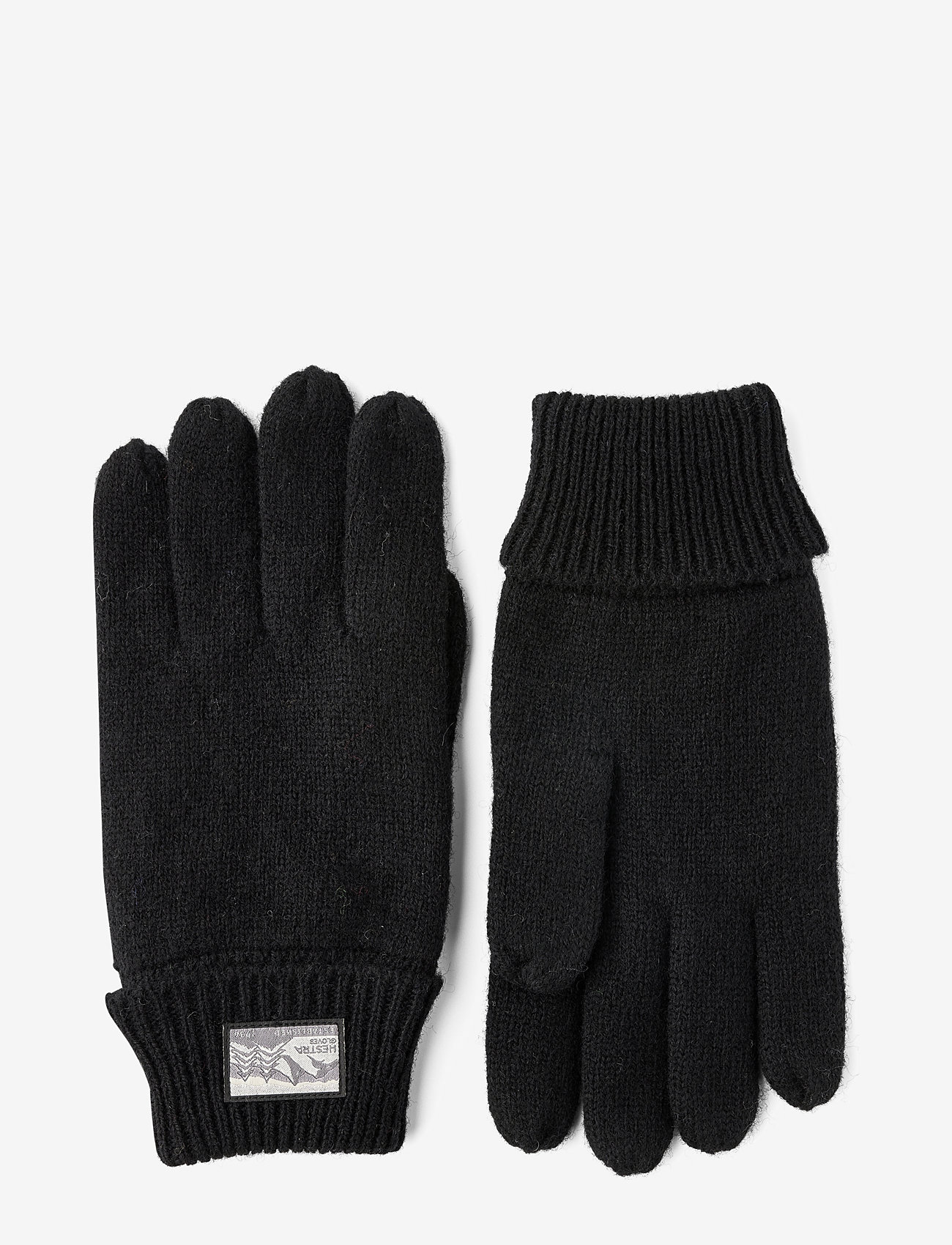 Hestra - Raggwool Glove Beige - accessoarer - black - 0