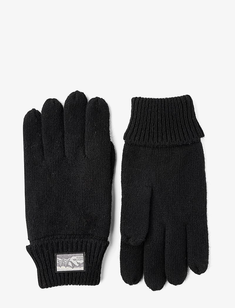 Hestra - Raggwool Glove Beige - accessoarer - black - 0