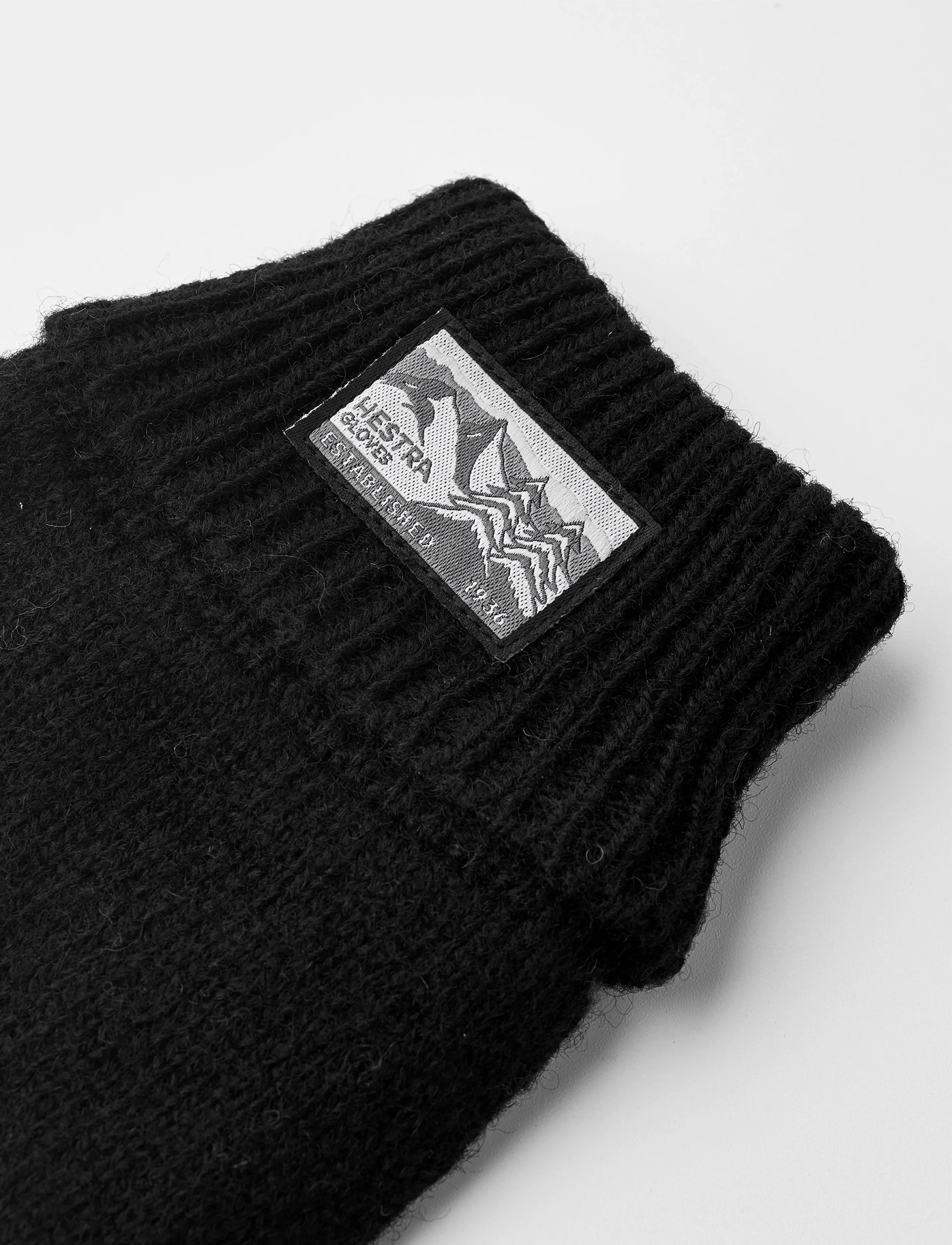 Hestra - Raggwool Glove - aksessuaarid - black - 1