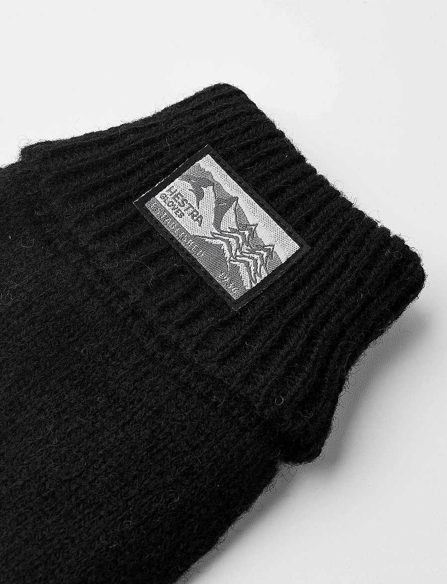 Hestra - Raggwool Glove - aksessuaarid - black - 1