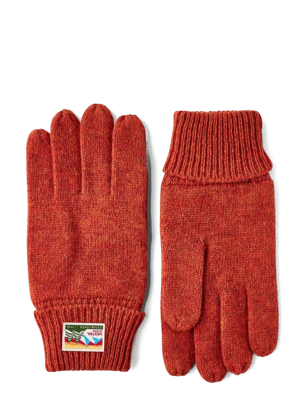 Hestra Raggwool Glove Beige - Handschuhe - BRICK RED / red