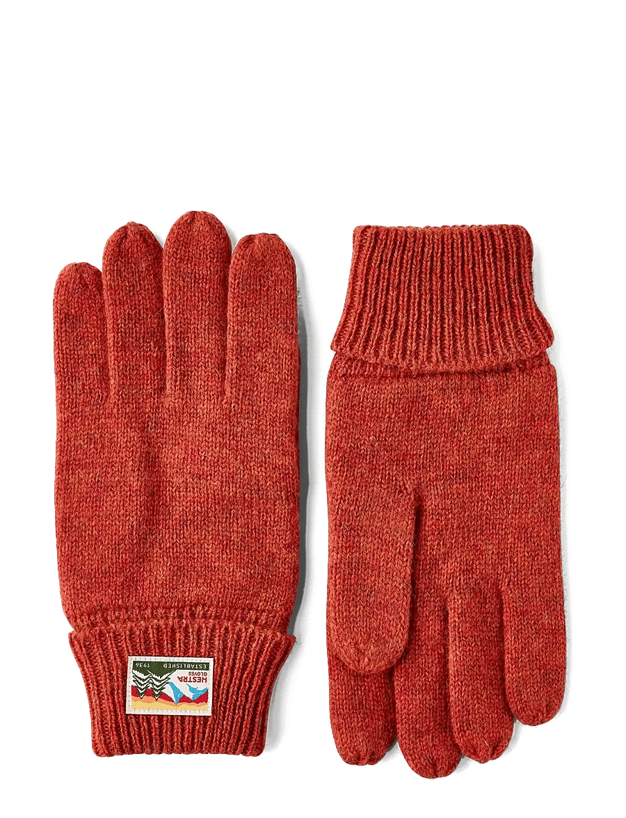 Hestra - Raggwool Glove Navy - asusteet - brick red - 0