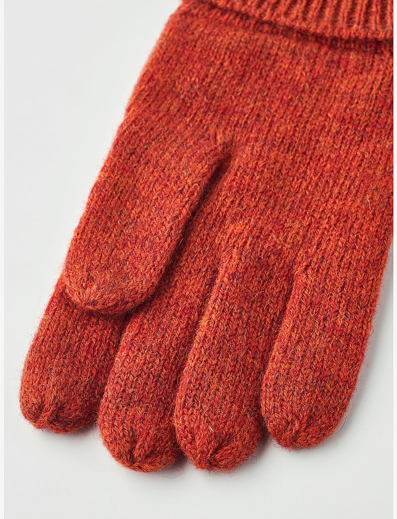 Hestra - Raggwool Glove Black - tillbehör - brick red - 1