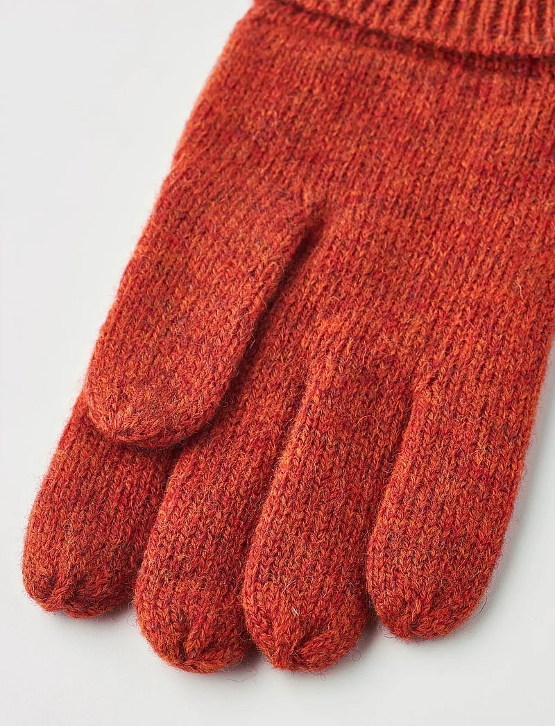 Hestra - Raggwool Glove Beige - accessories - brick red - 1