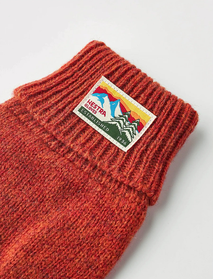 Hestra - Raggwool Glove Navy - asusteet - brick red - 2