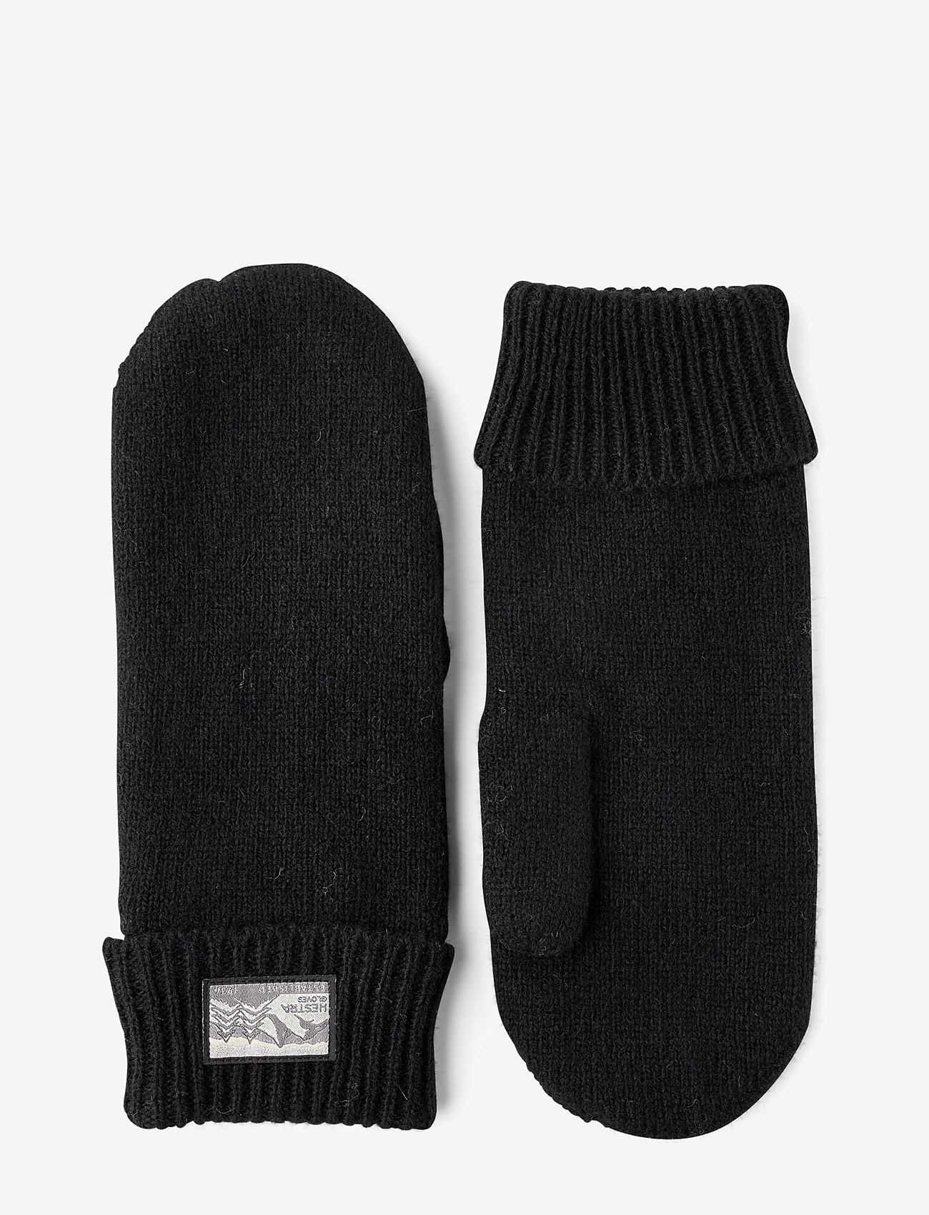 Hestra - Raggwool Mitt Black - huer & handsker - black - 0