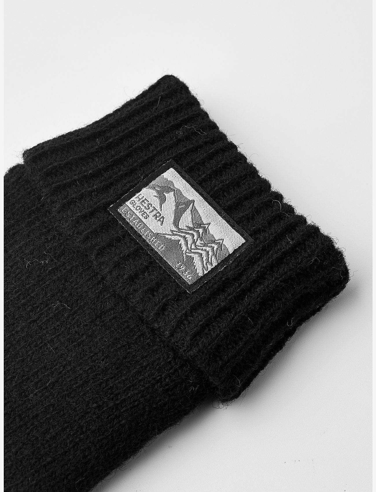 Hestra - Raggwool Mitt Black - huer & handsker - black - 2