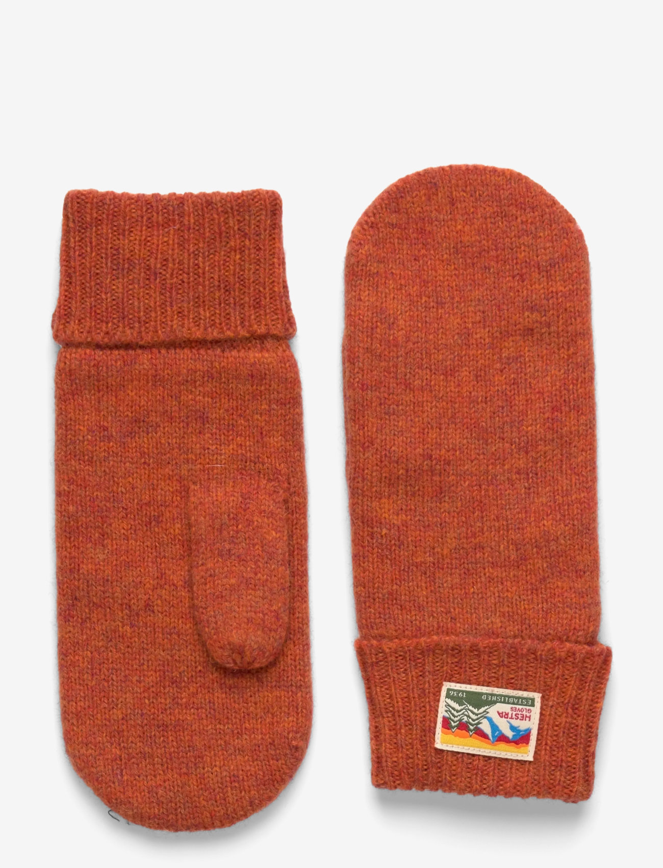 Hestra - Raggwool Mitt Brick red - mössor & handskar - brick red - 0