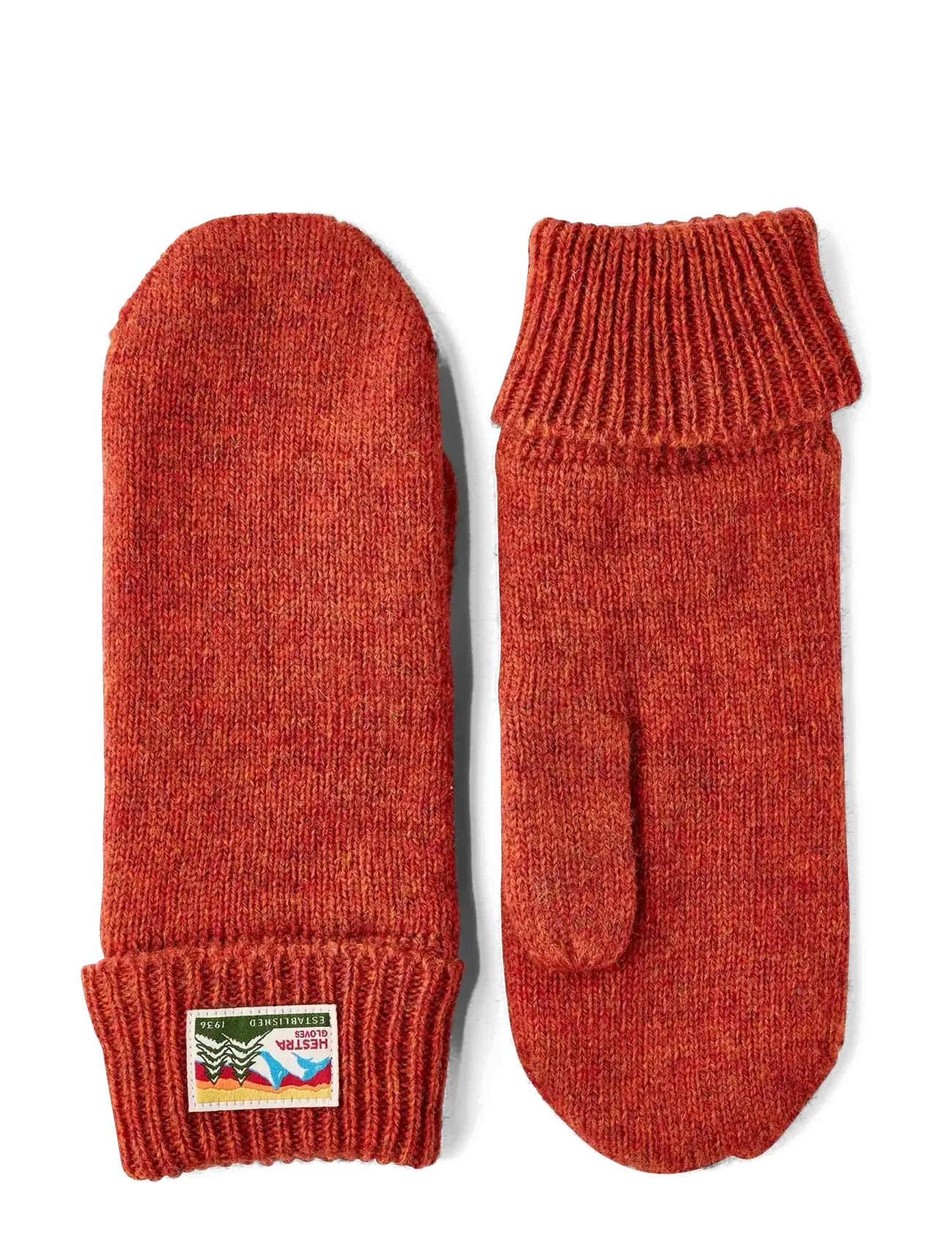 Hestra Raggwool Mitt Beige - Hestra - BRICK RED / orange