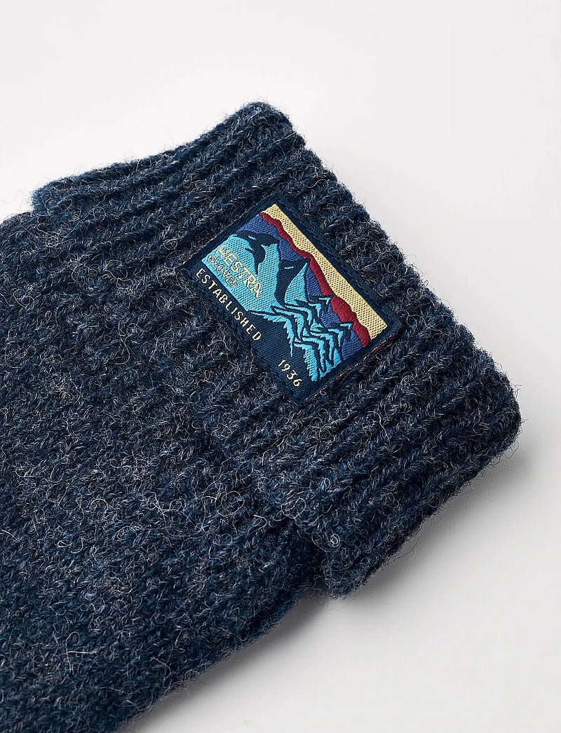 Hestra - Raggwool Mitt Beige - accessories - navy - 2