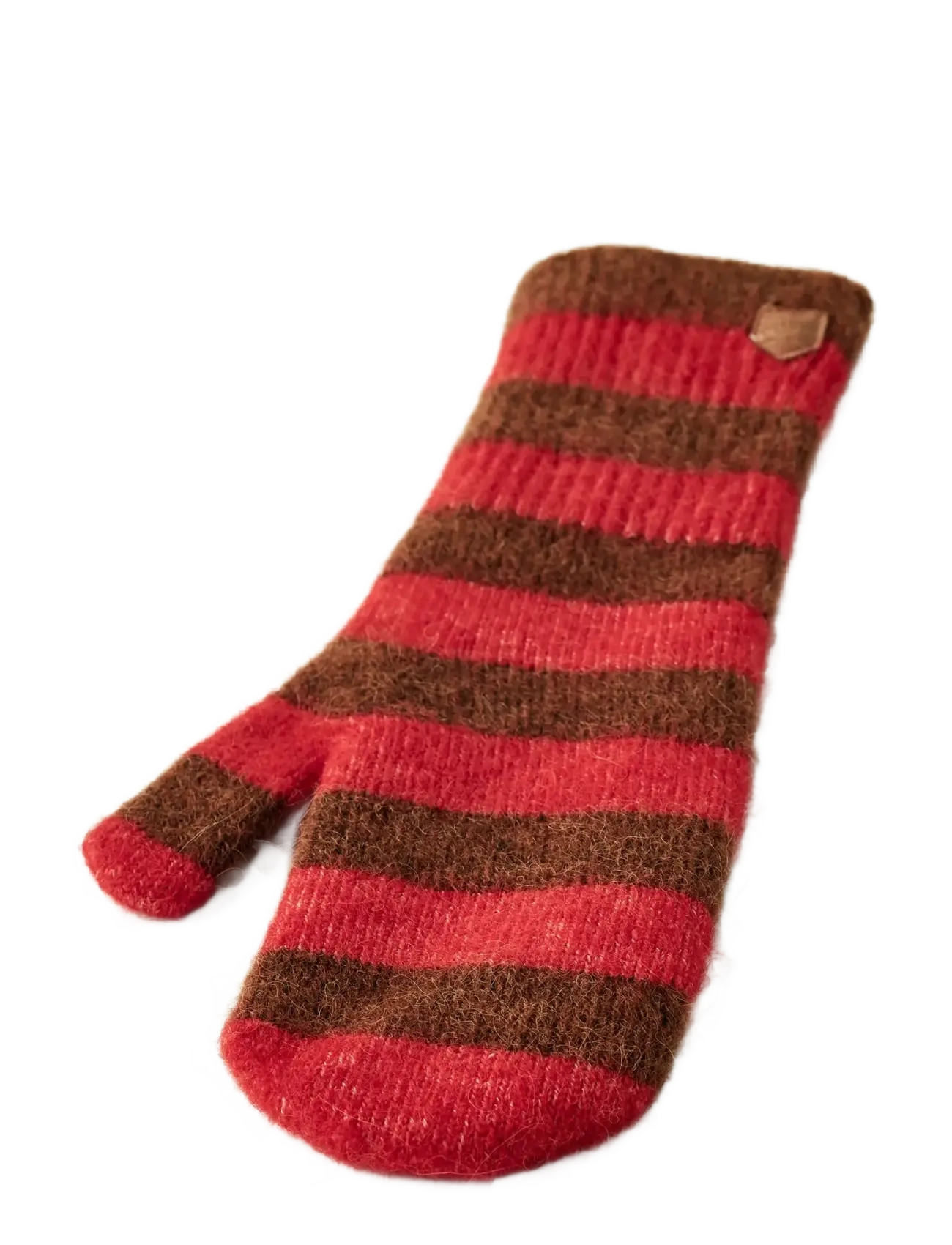 Hestra - Moritz Stripe Mitt - mittens - camel/light red - 1