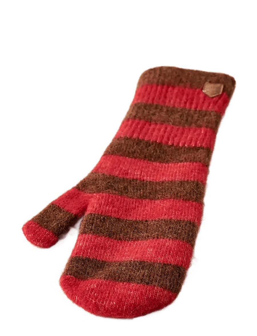 Hestra - Moritz Stripe Mitt - luffer - camel/light red - 1