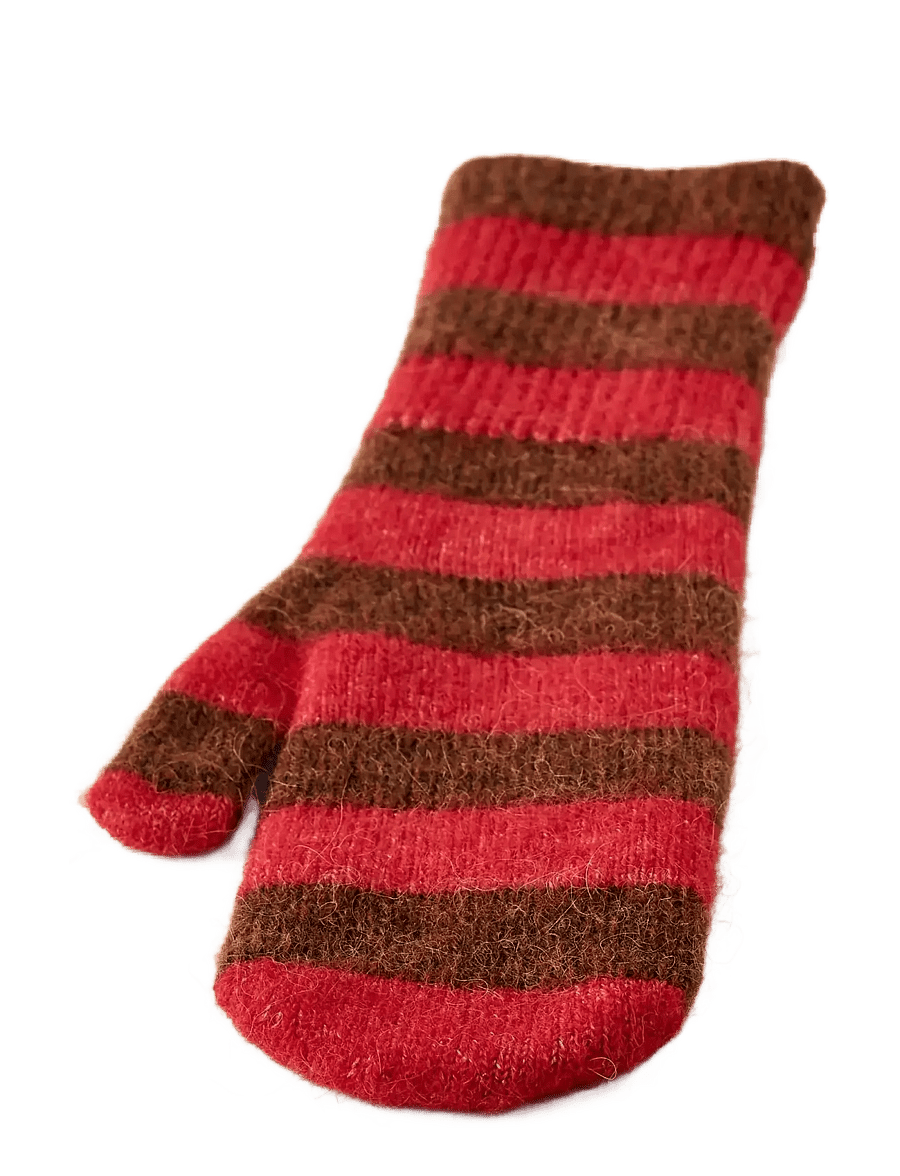 Hestra - Moritz Stripe Mitt - luffer - camel/light red - 2
