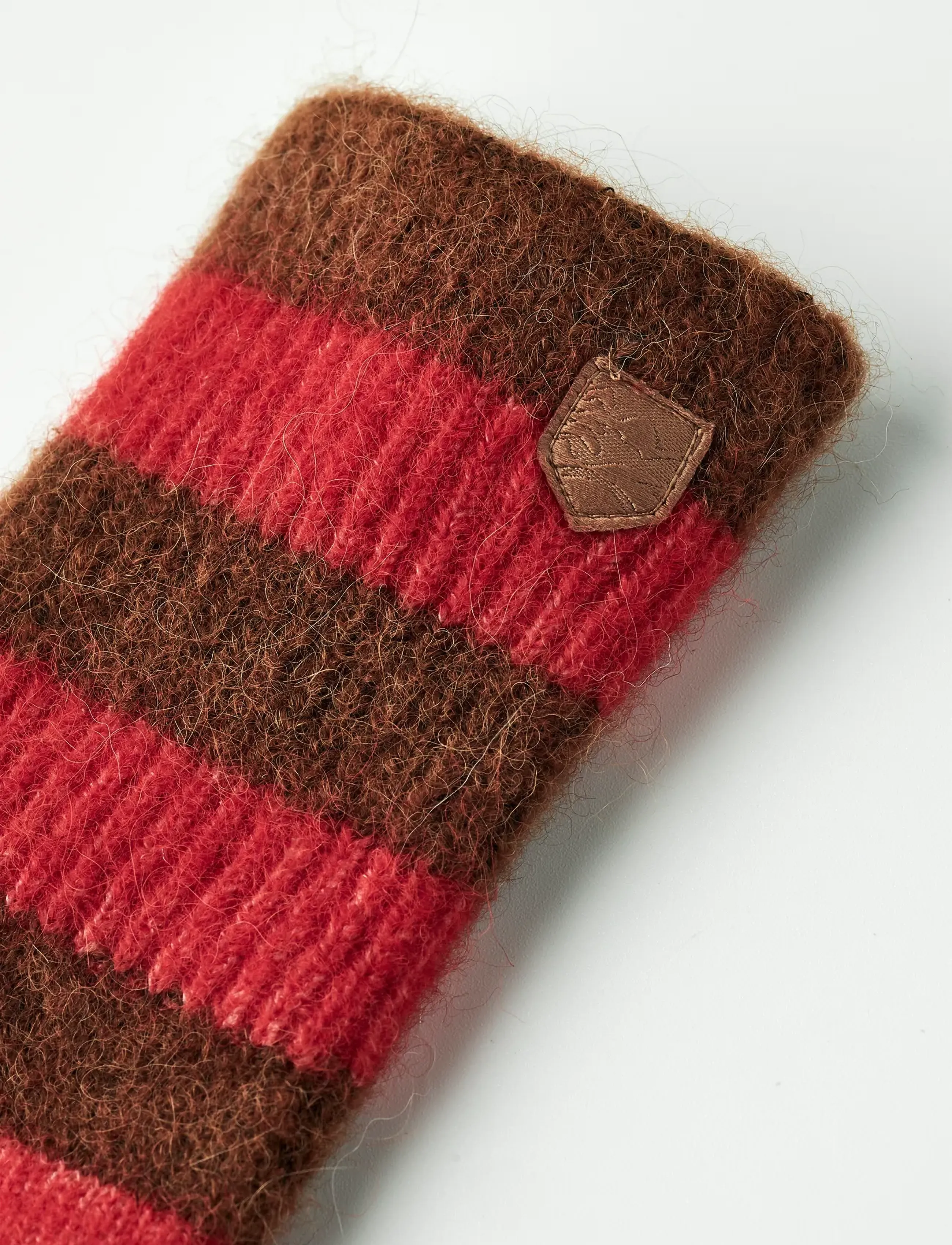Hestra - Moritz Stripe Mitt - mittens - camel/light red - 3