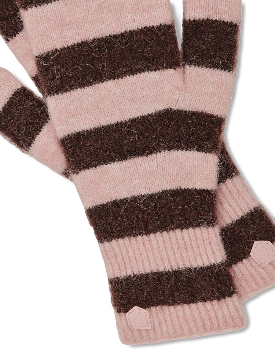 Hestra - Moritz Stripe Mitt - tumvantar - parfait/tabac - 3