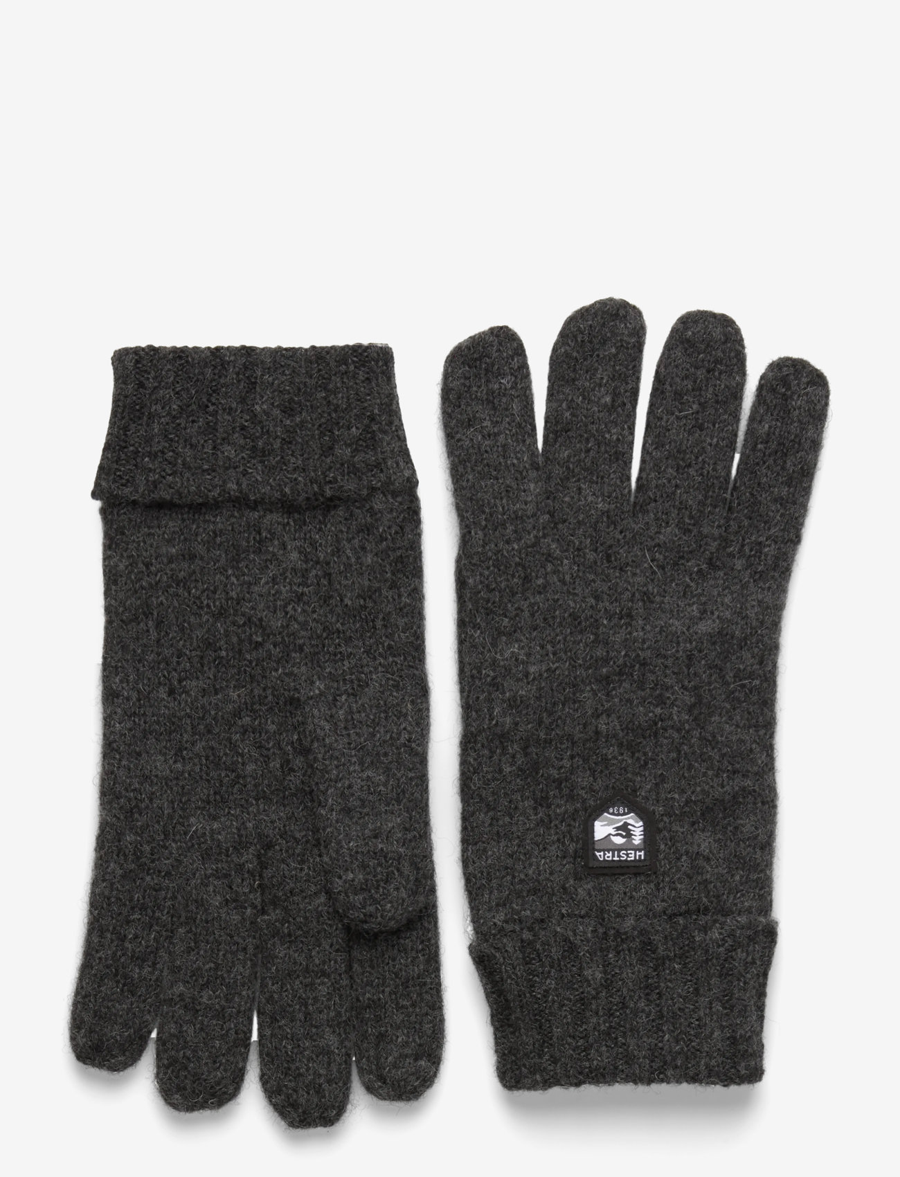 Hestra - Basic Wool Glove Charcoal - huer & handsker - charcoal - 0