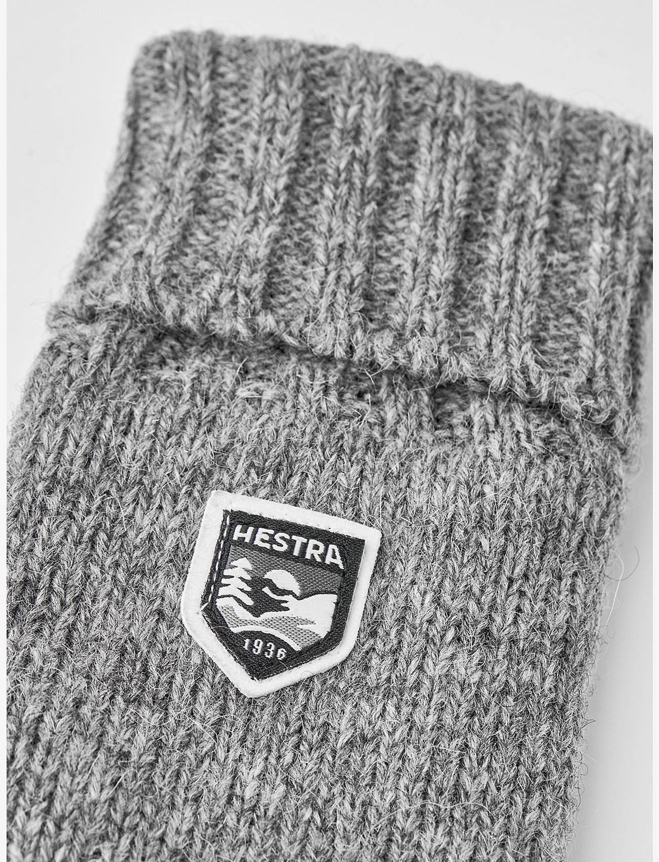 Hestra - Basic Wool Glove Charcoal - kindad - grey - 1
