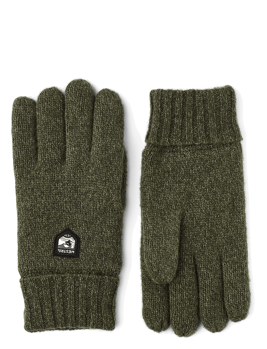 Hestra - Basic Wool Glove - aksessuaarid - olive - 0