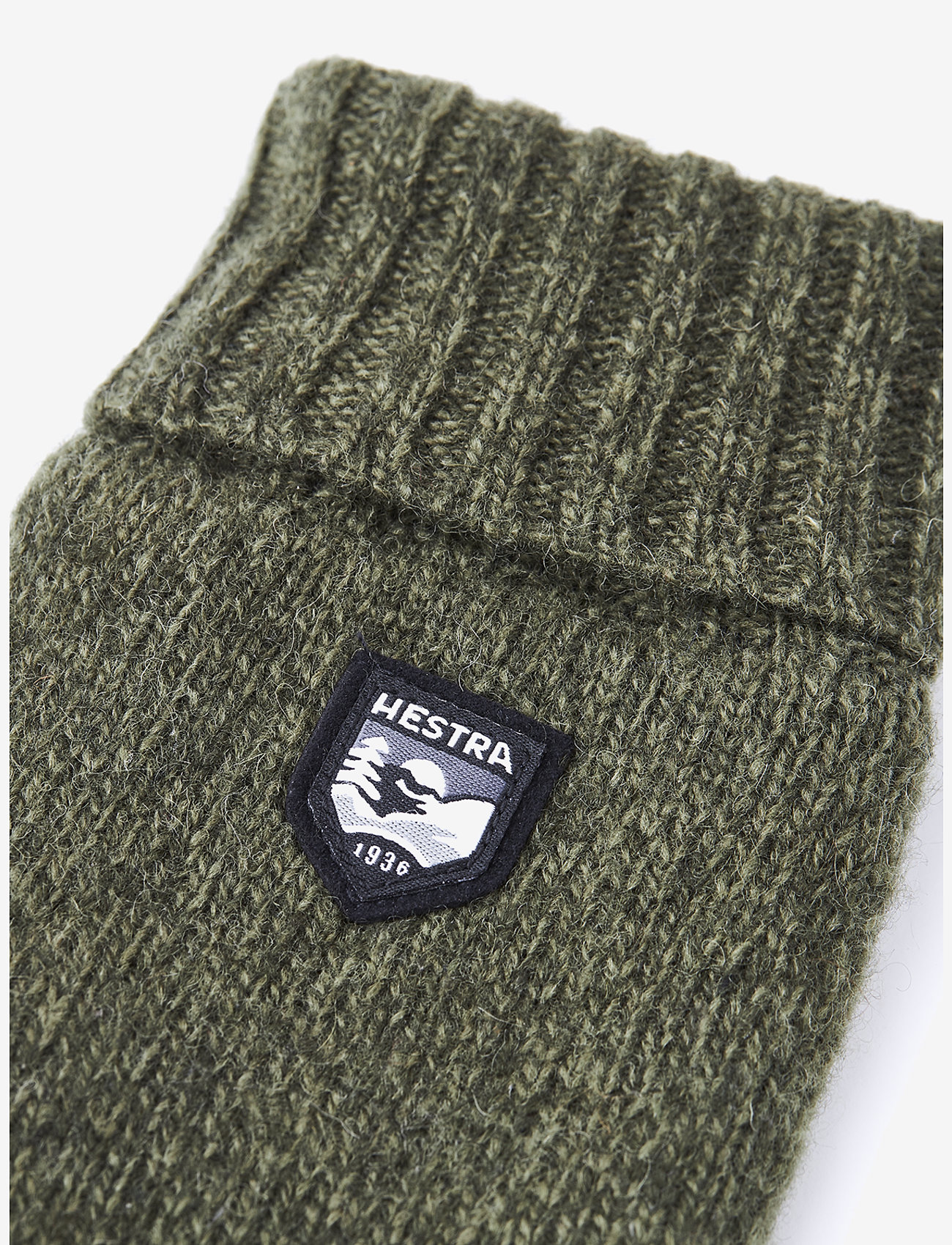 Hestra - Basic Wool Glove Charcoal - pigimütsid & kindad - olive - 1